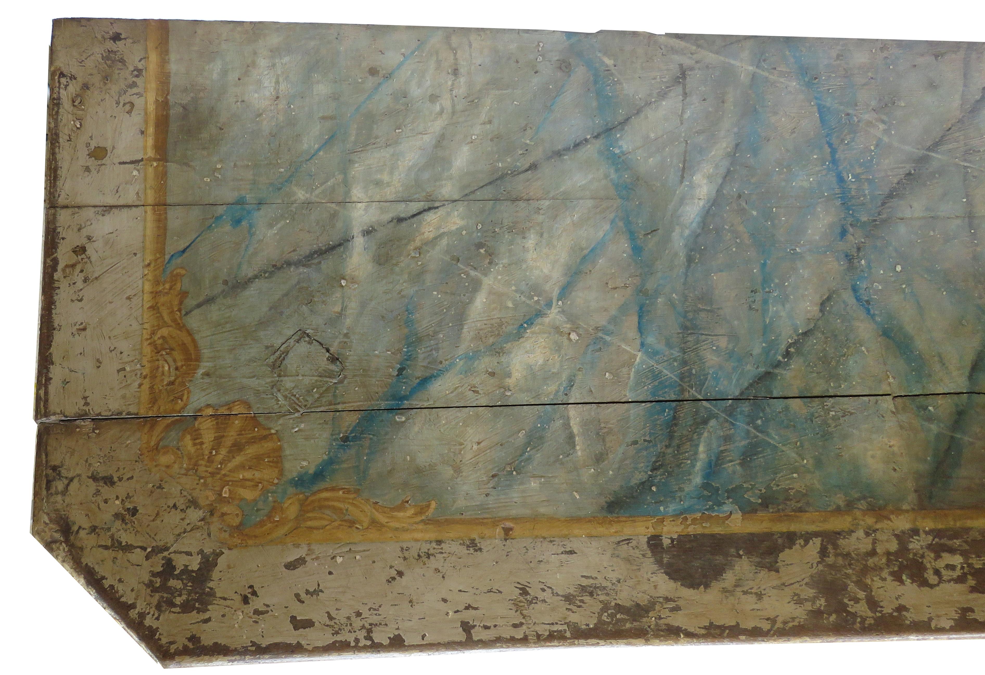 18th Century Baroque Faux Marble and Giltwood Console For Sale 3