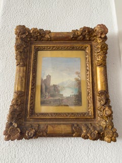 18th Century Baroque Landscape Painting of Lake Garda, Italian School