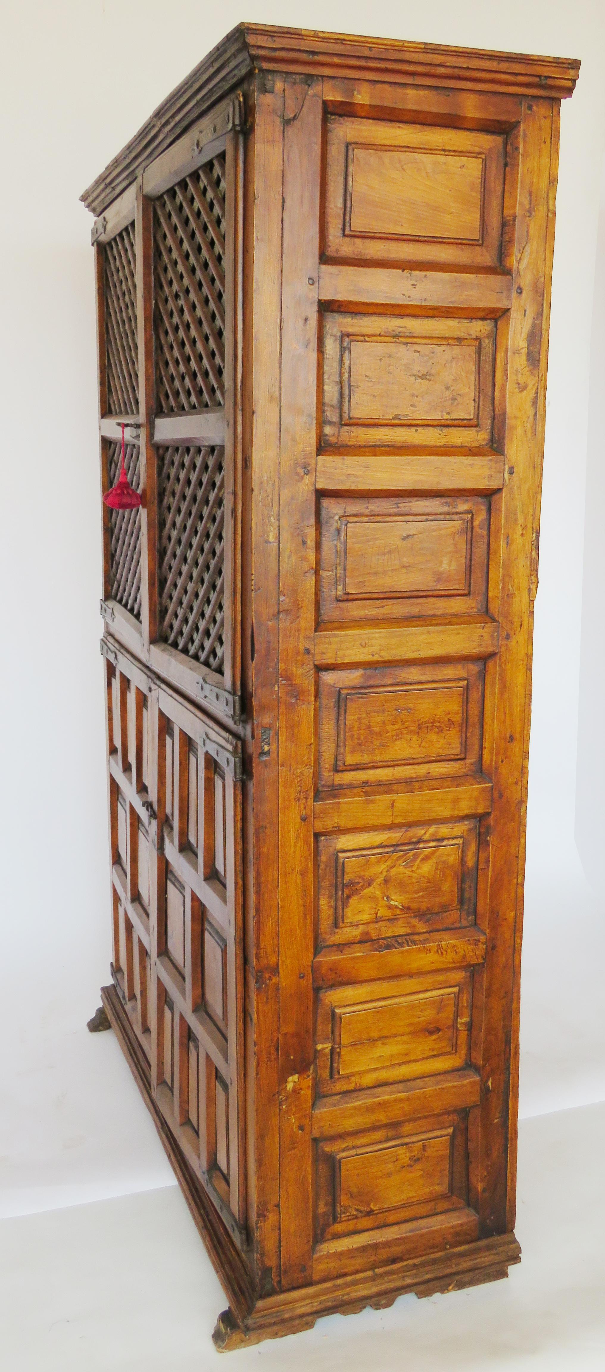 Hand-Crafted 18th Century Baroque Larder Cabinet For Sale