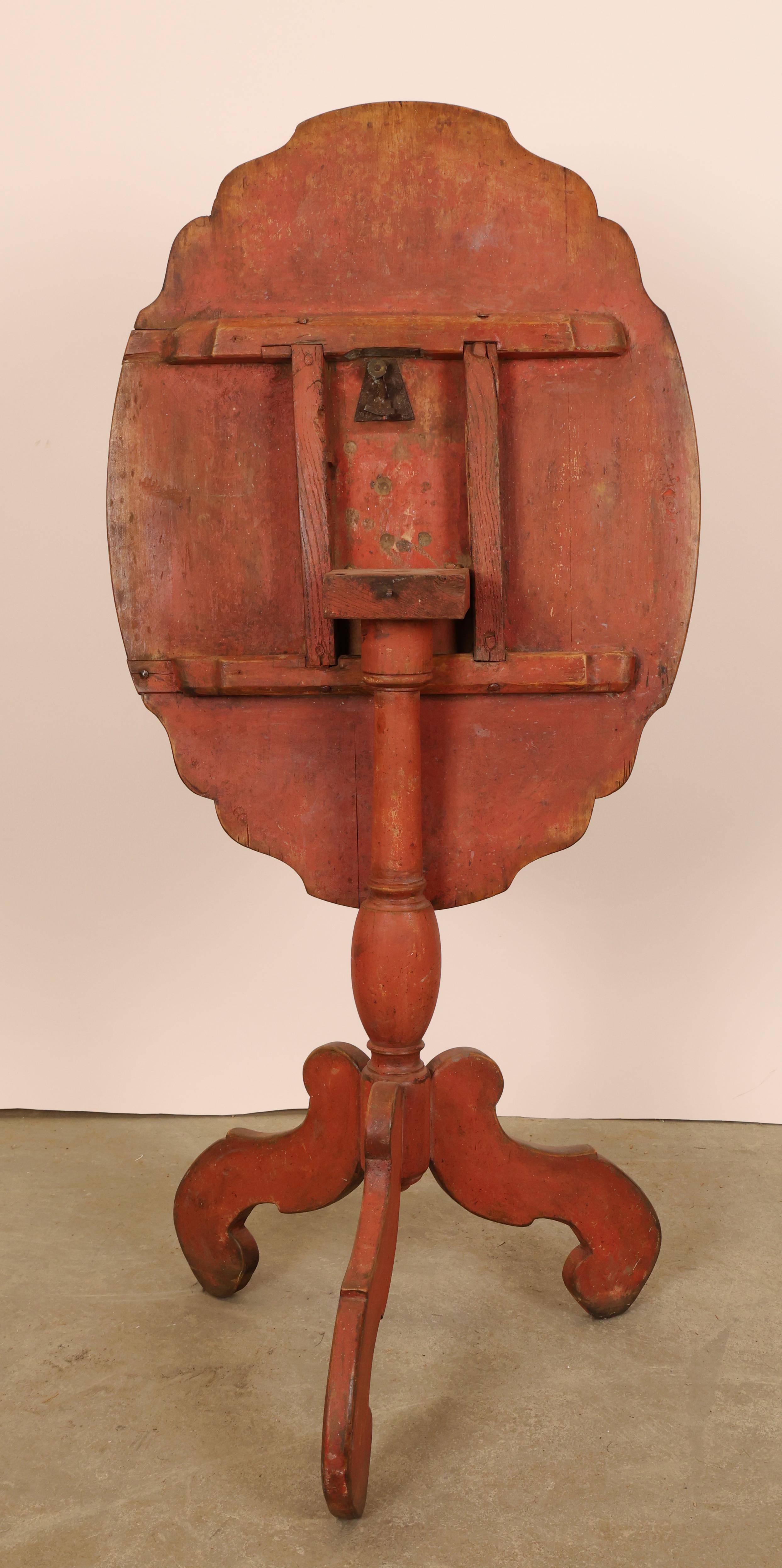 Barocker marmorierter Klapptisch aus dem 18. im Angebot 2