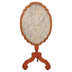 Barocker marmorierter Klapptisch aus dem 18.