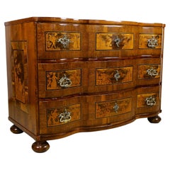 18th Century Baroque Marquetry Chest of Drawers, Austria, circa 1770