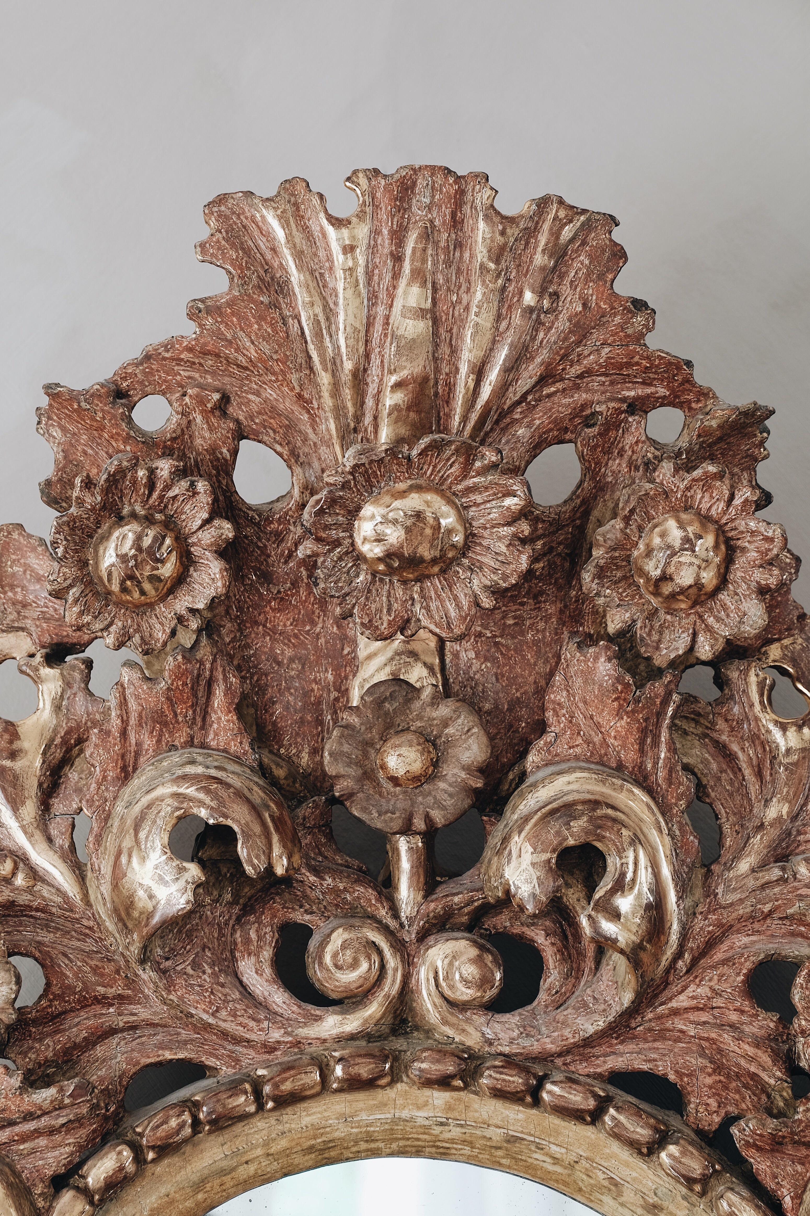 Gilt 18th Century Baroque Mirror
