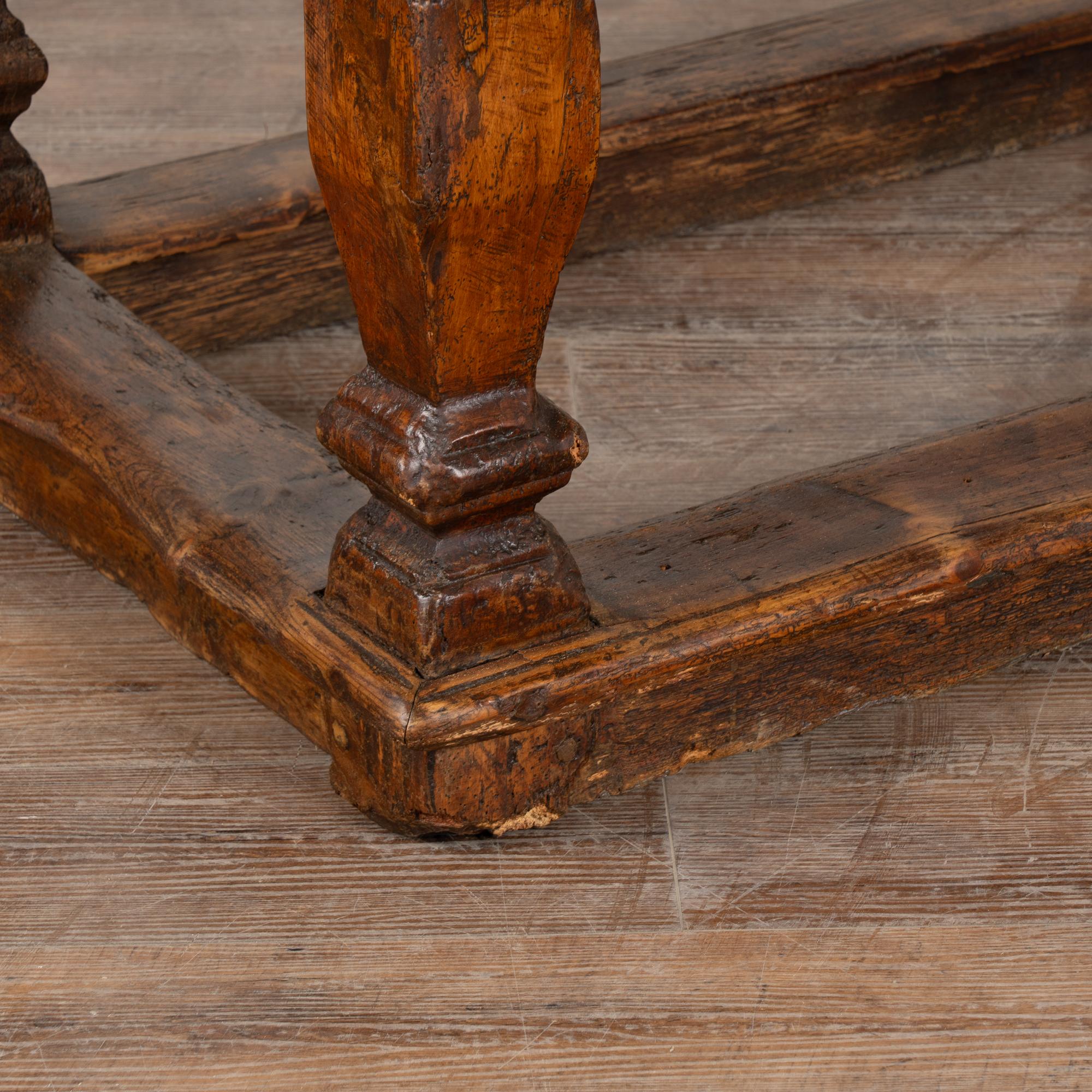 18th Century Baroque Oak Library Table Console, Denmark For Sale 7