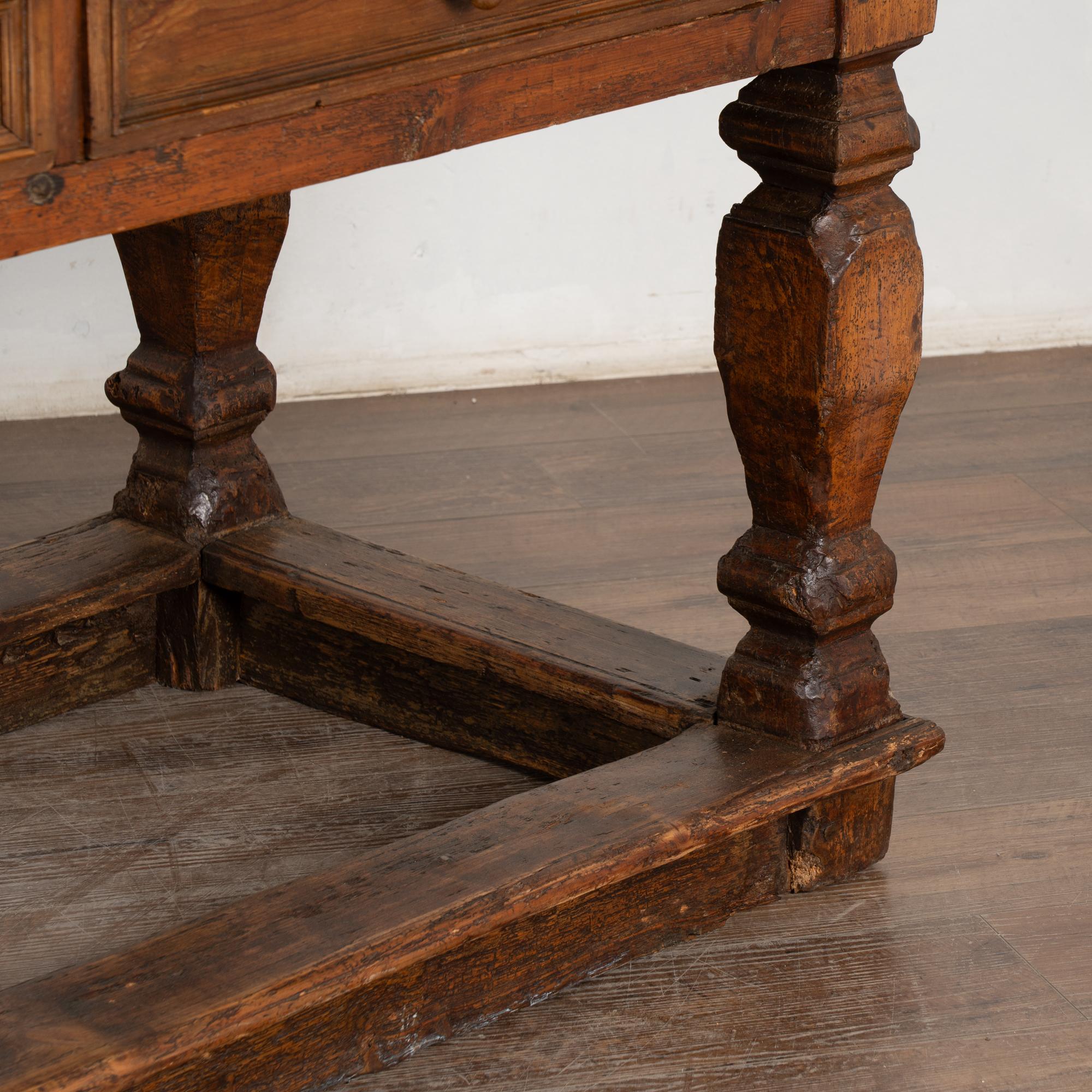 18th Century Baroque Oak Library Table Console, Denmark For Sale 8