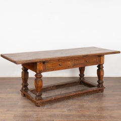 18th Century Baroque Oak Library Table Console, Denmark