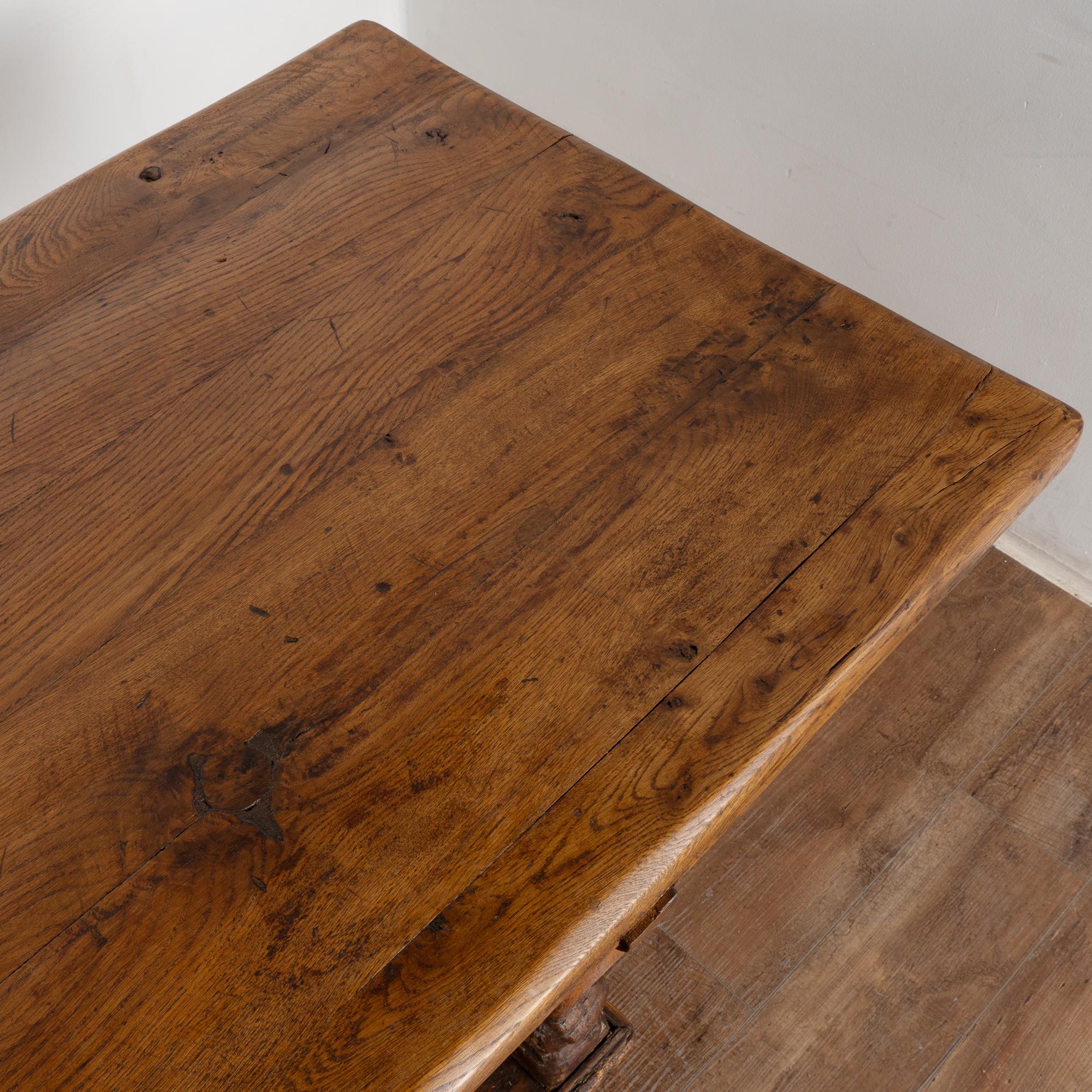 18th Century Baroque Oak Library Table Console, Denmark For Sale 3