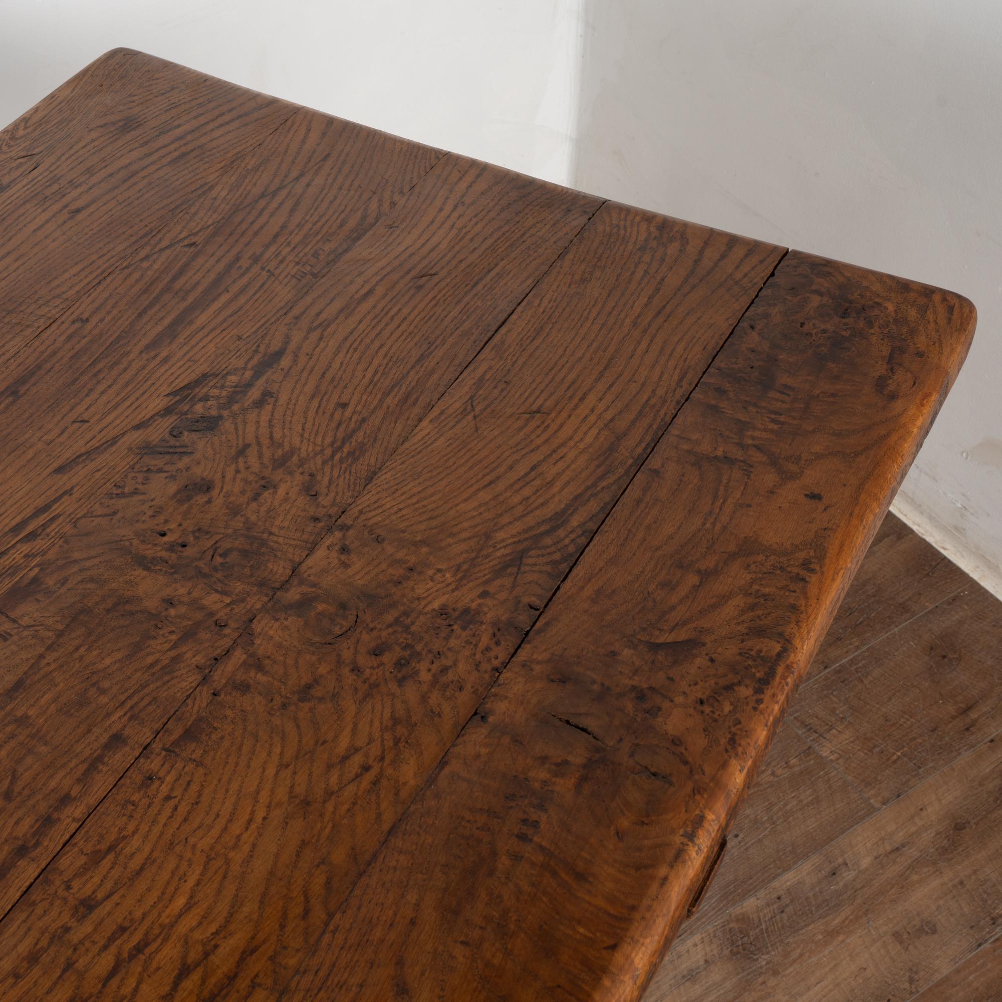18th Century Baroque Oak Library Table Console, Denmark For Sale 4
