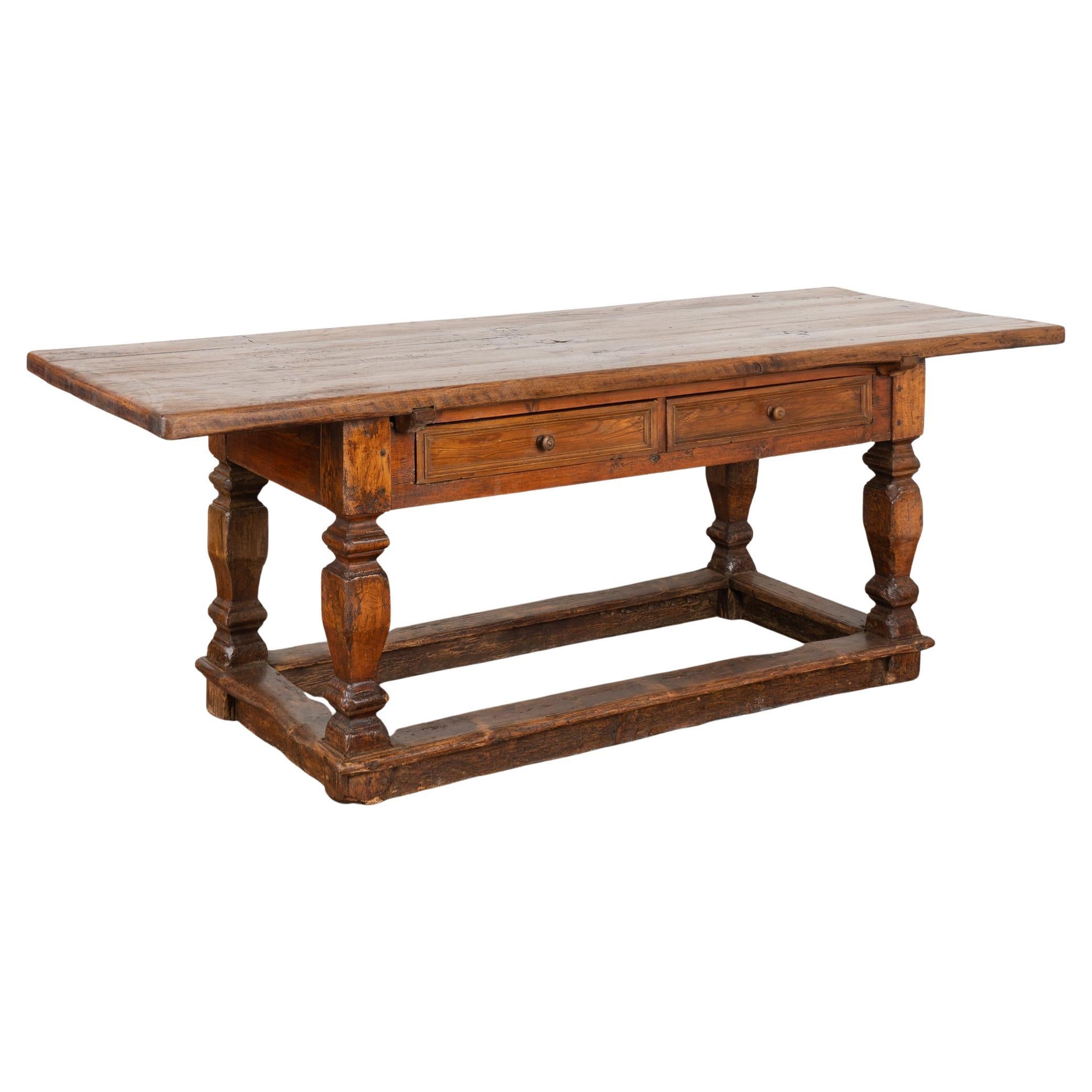 18th Century Baroque Oak Library Table Console, Denmark