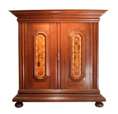 18th Century Baroque Oak Wood Wardrobe / Cabinet from Germany