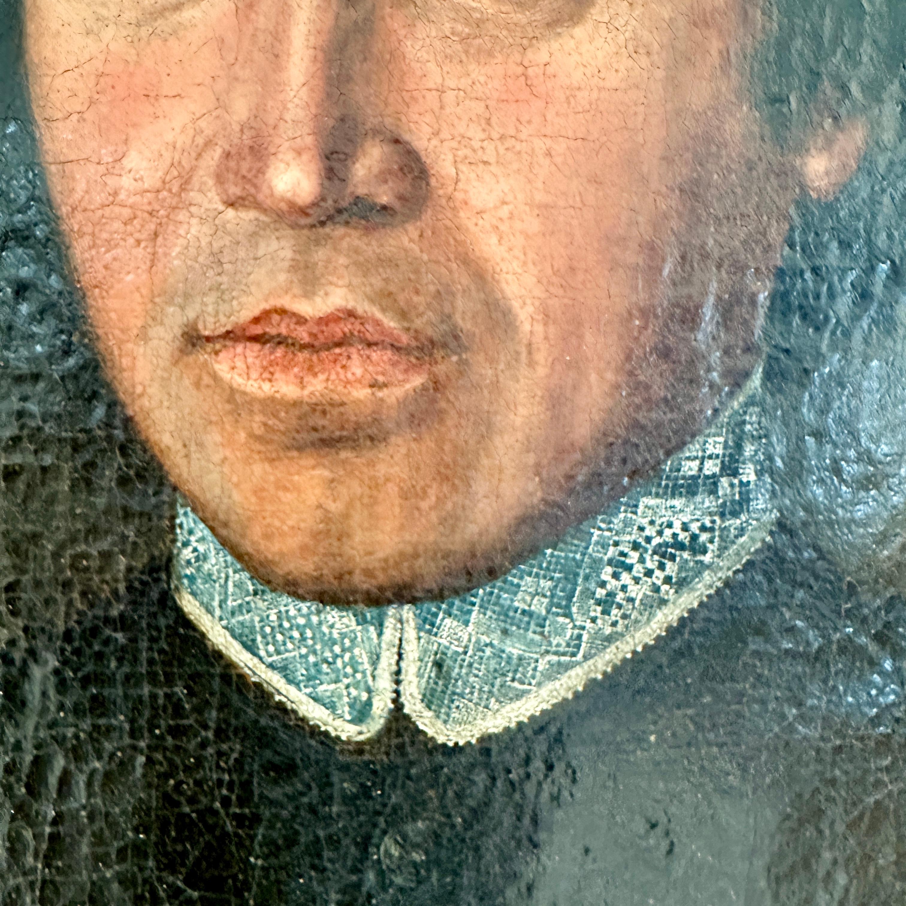 Óleo barroco del siglo XVIII Retrato de un comerciante de piedra, 1783 Lienzo en venta
