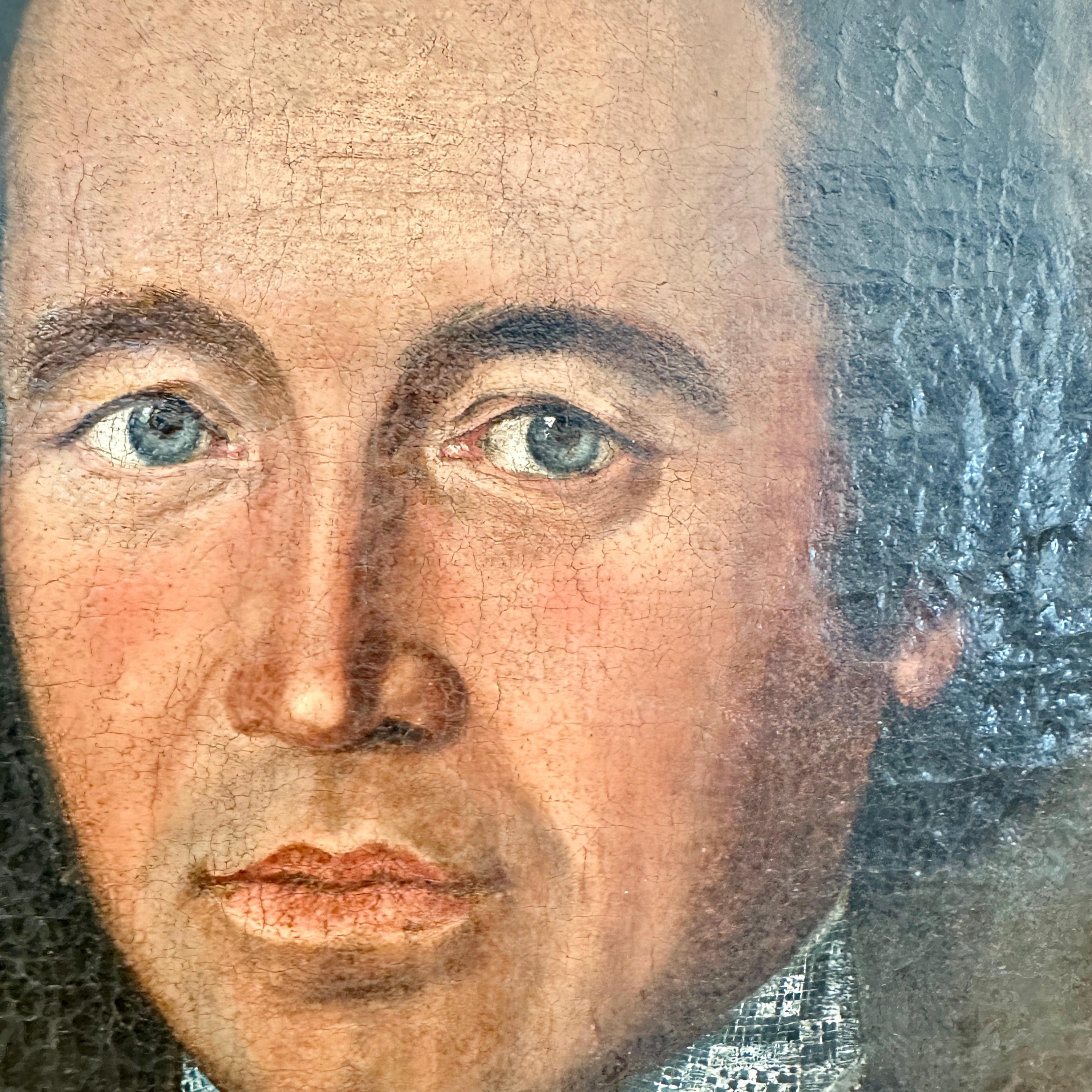 Óleo barroco del siglo XVIII Retrato de un comerciante de piedra, 1783 en venta 2