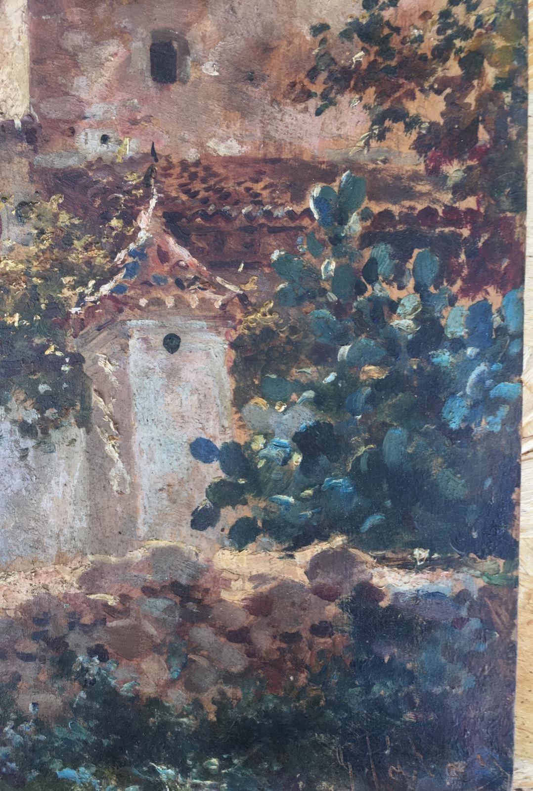18th Century Baroque Sanctuary Oil on Wood Panel, Spain For Sale 2