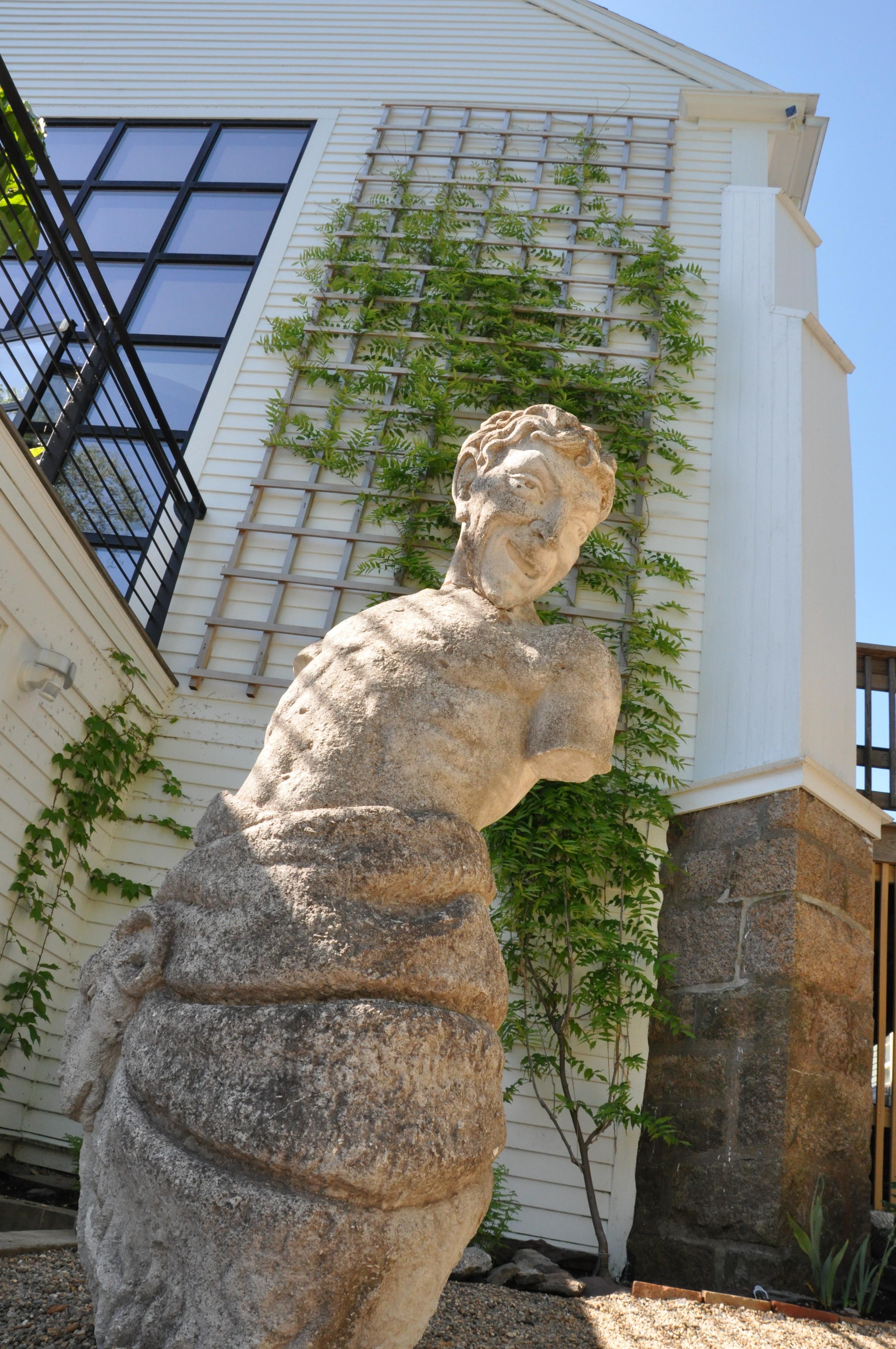 satyr garden statue