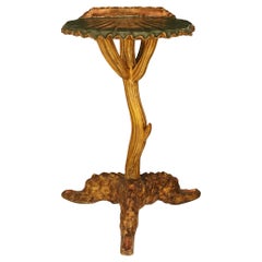 Table d'appoint en bois patiné et Wood Wood du 18e siècle, de style baroque