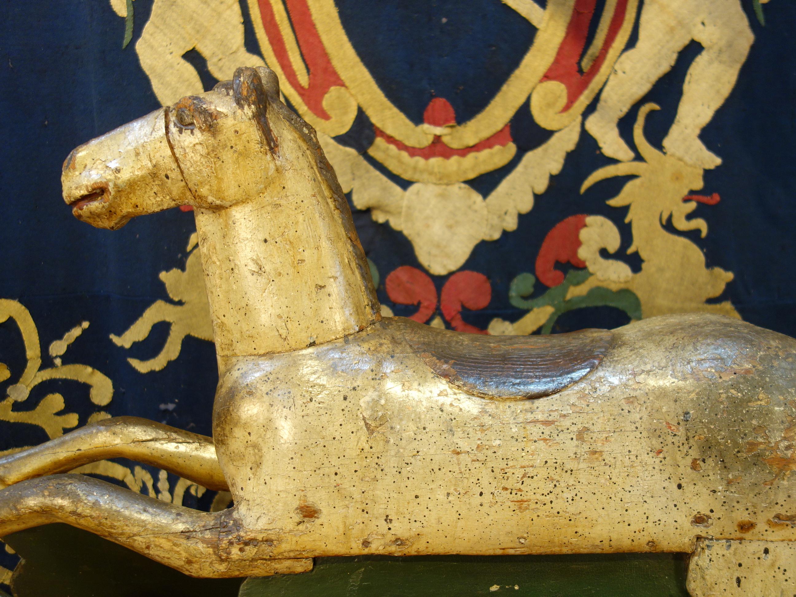 18th Century Baroque Style Painted Wood Rocking Horse, circa 1760 7