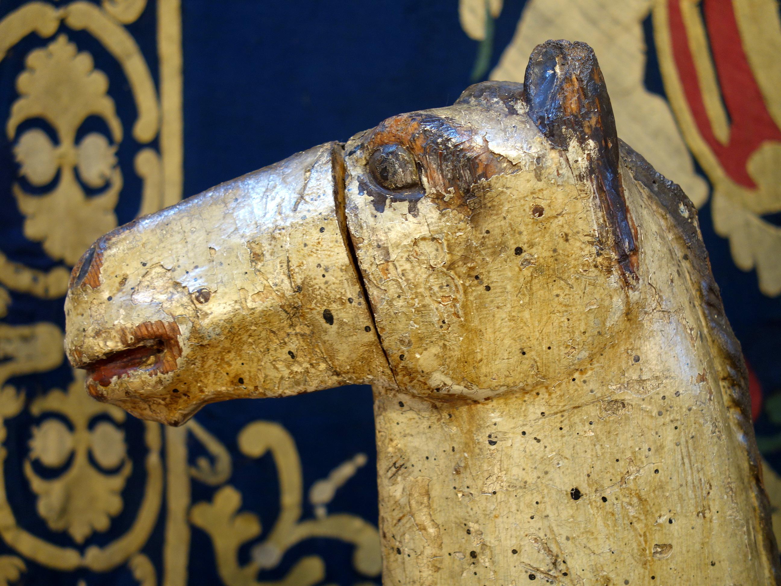 18th Century Baroque Style Painted Wood Rocking Horse, circa 1760 8