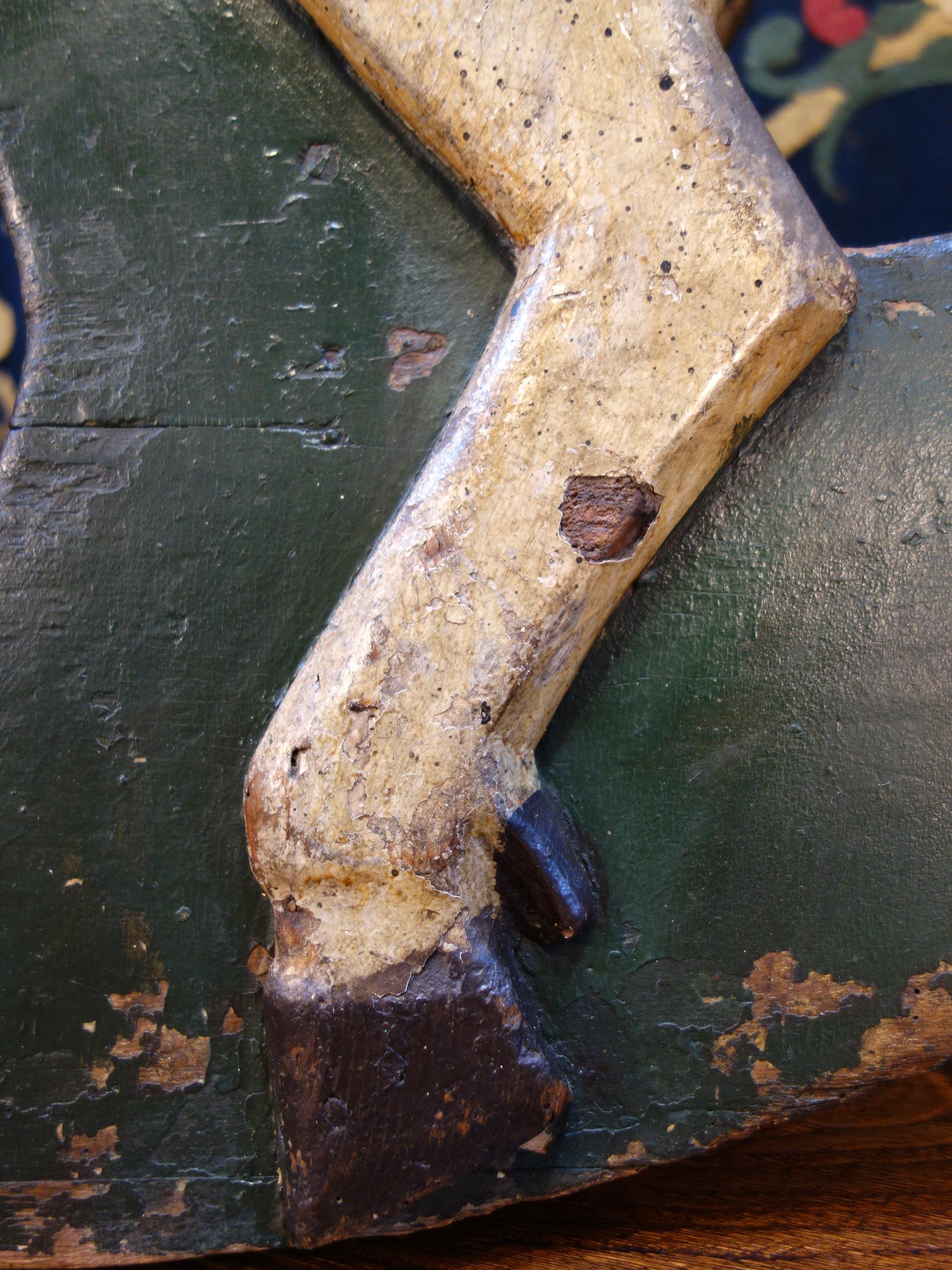 18th Century Baroque Style Painted Wood Rocking Horse, circa 1760 10