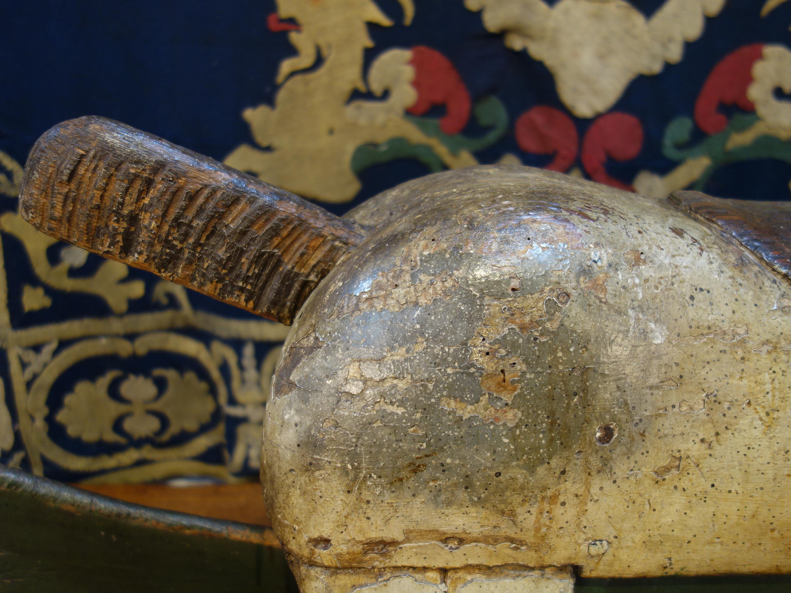 18th Century and Earlier 18th Century Baroque Style Painted Wood Rocking Horse, circa 1760