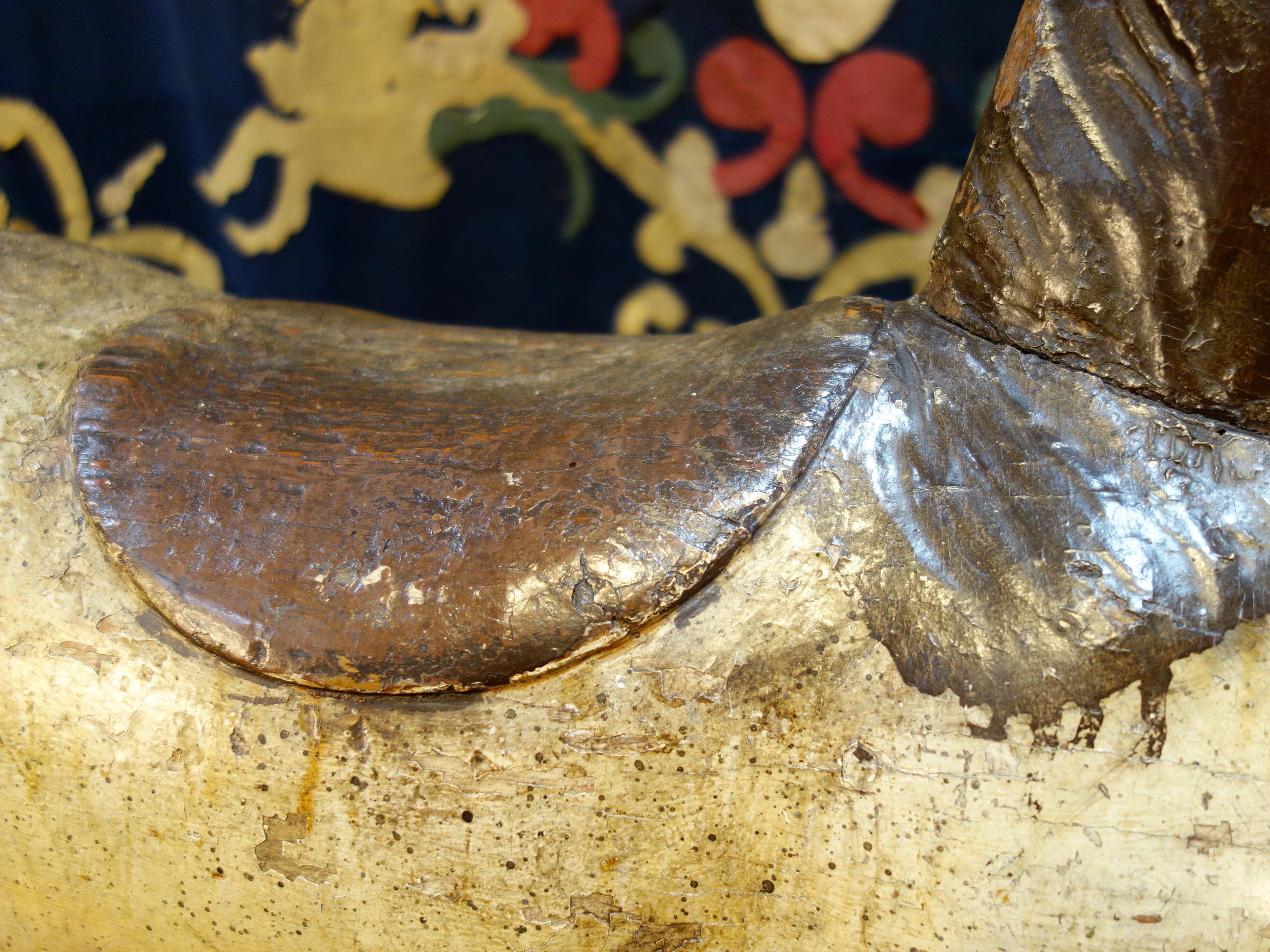 18th Century Baroque Style Painted Wood Rocking Horse, circa 1760 1