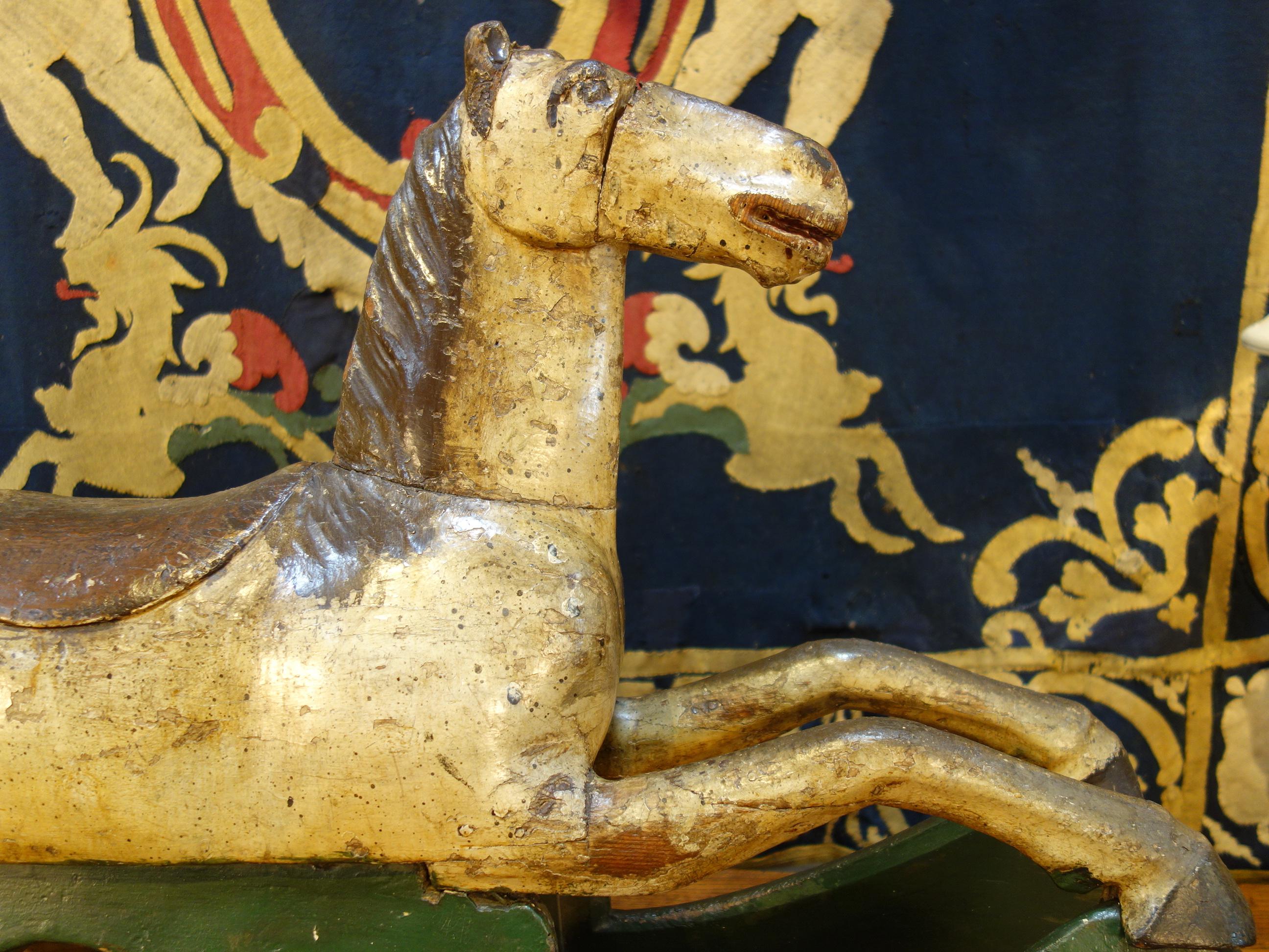 18th Century Baroque Style Painted Wood Rocking Horse, circa 1760 3