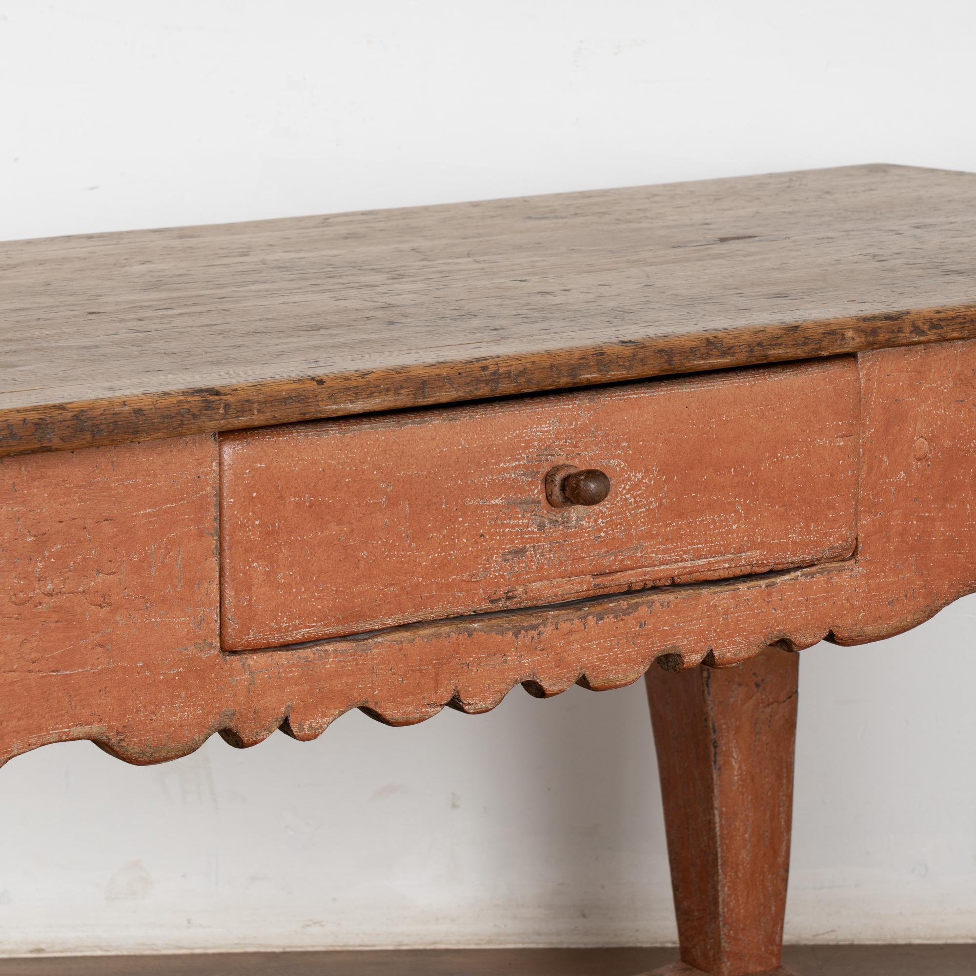 18th Century Baroque Swedish Oak Library Table Console 7