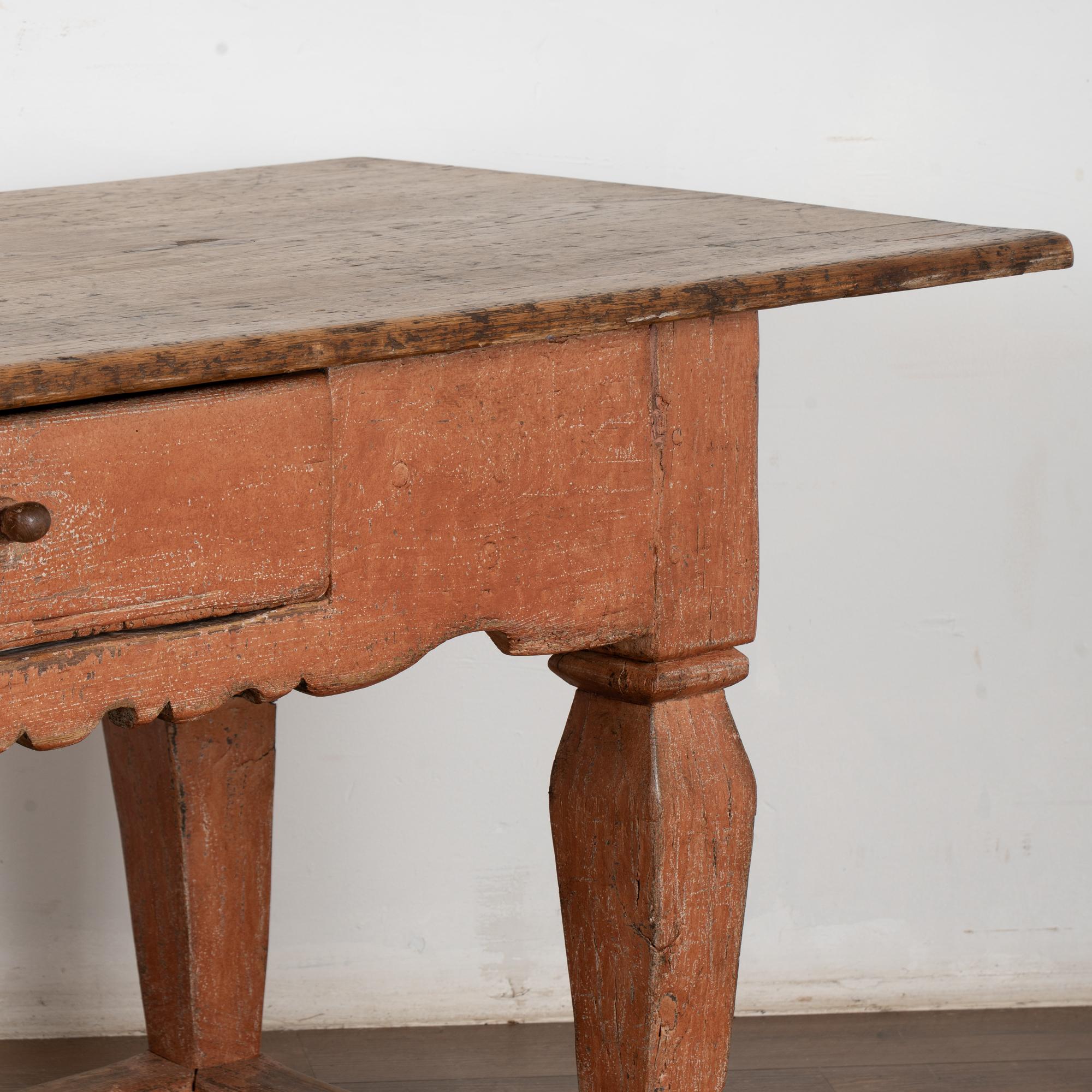 18th Century Baroque Swedish Oak Library Table Console 8