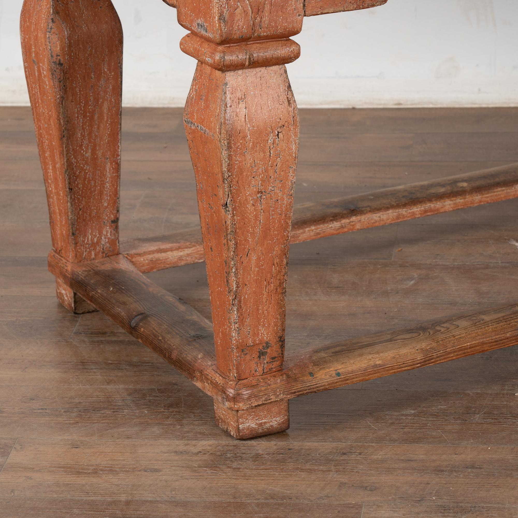 18th Century Baroque Swedish Oak Library Table Console 9