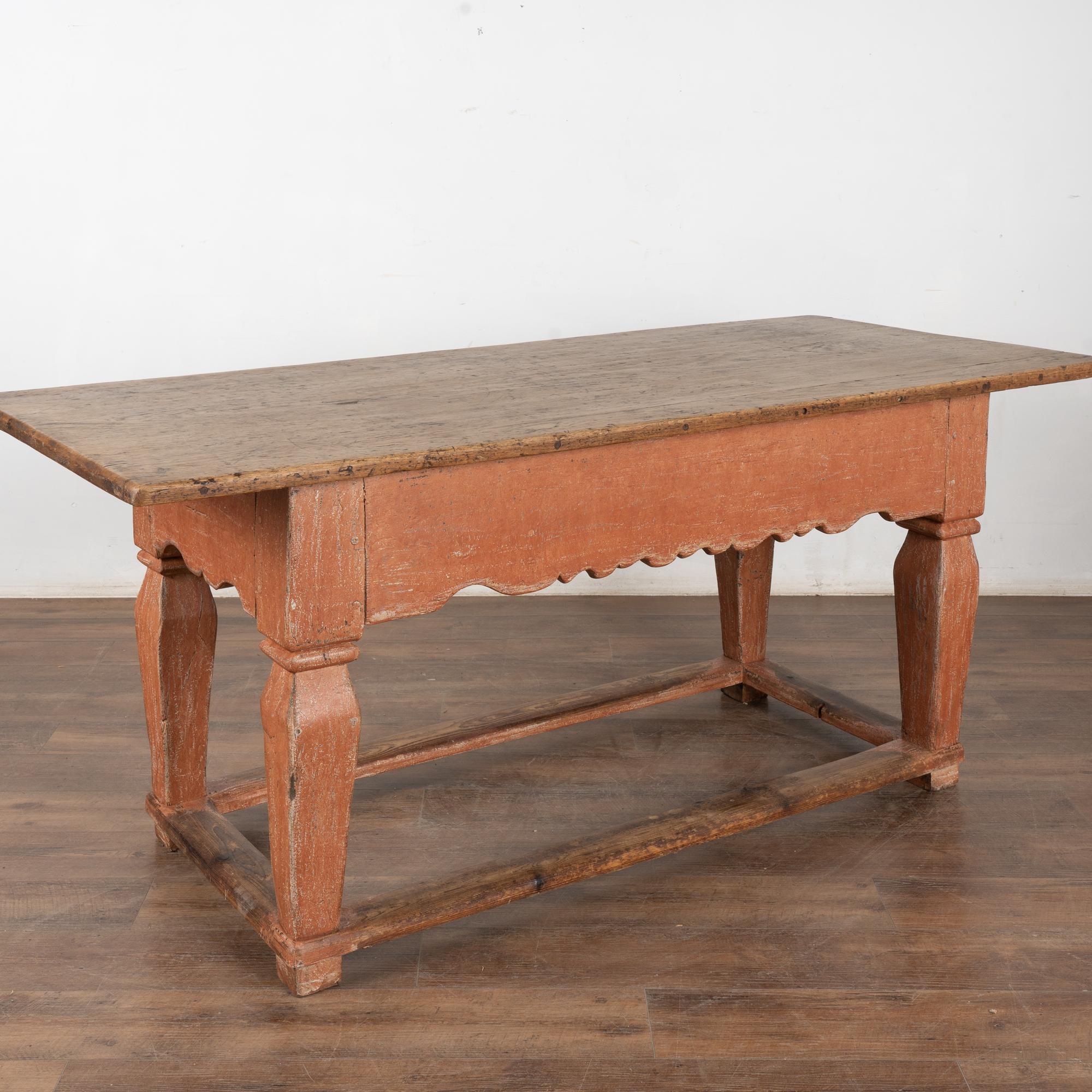 18th Century Baroque Swedish Oak Library Table Console 10