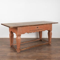 18th Century Baroque Swedish Oak Library Table Console