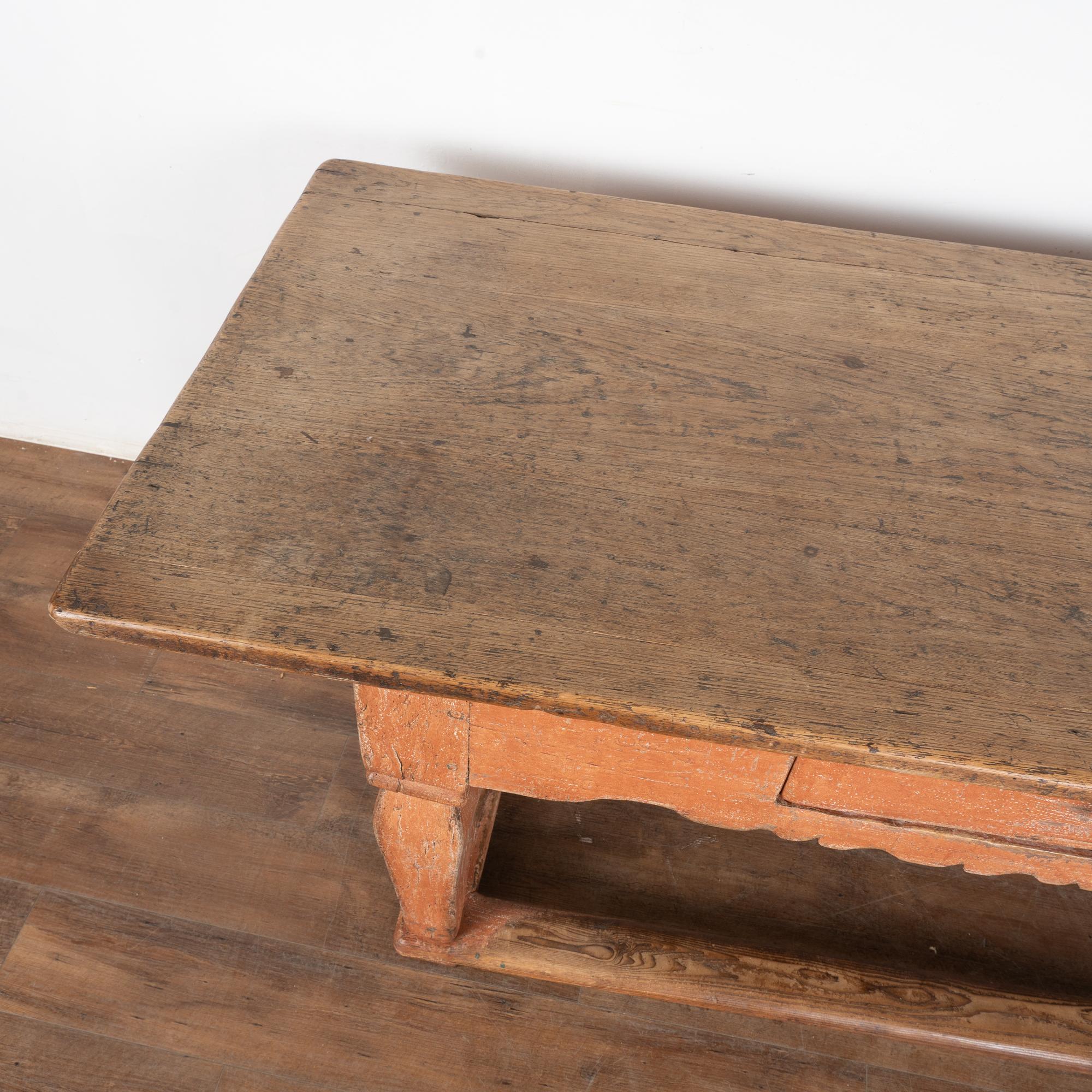 18th Century Baroque Swedish Oak Library Table Console 3