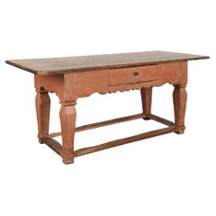 18th Century Baroque Swedish Oak Library Table Console