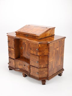 18th-Century Baroque Walnut Bureau Chest