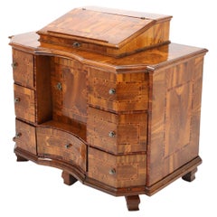 Antique 18th-Century Baroque Walnut Bureau Chest