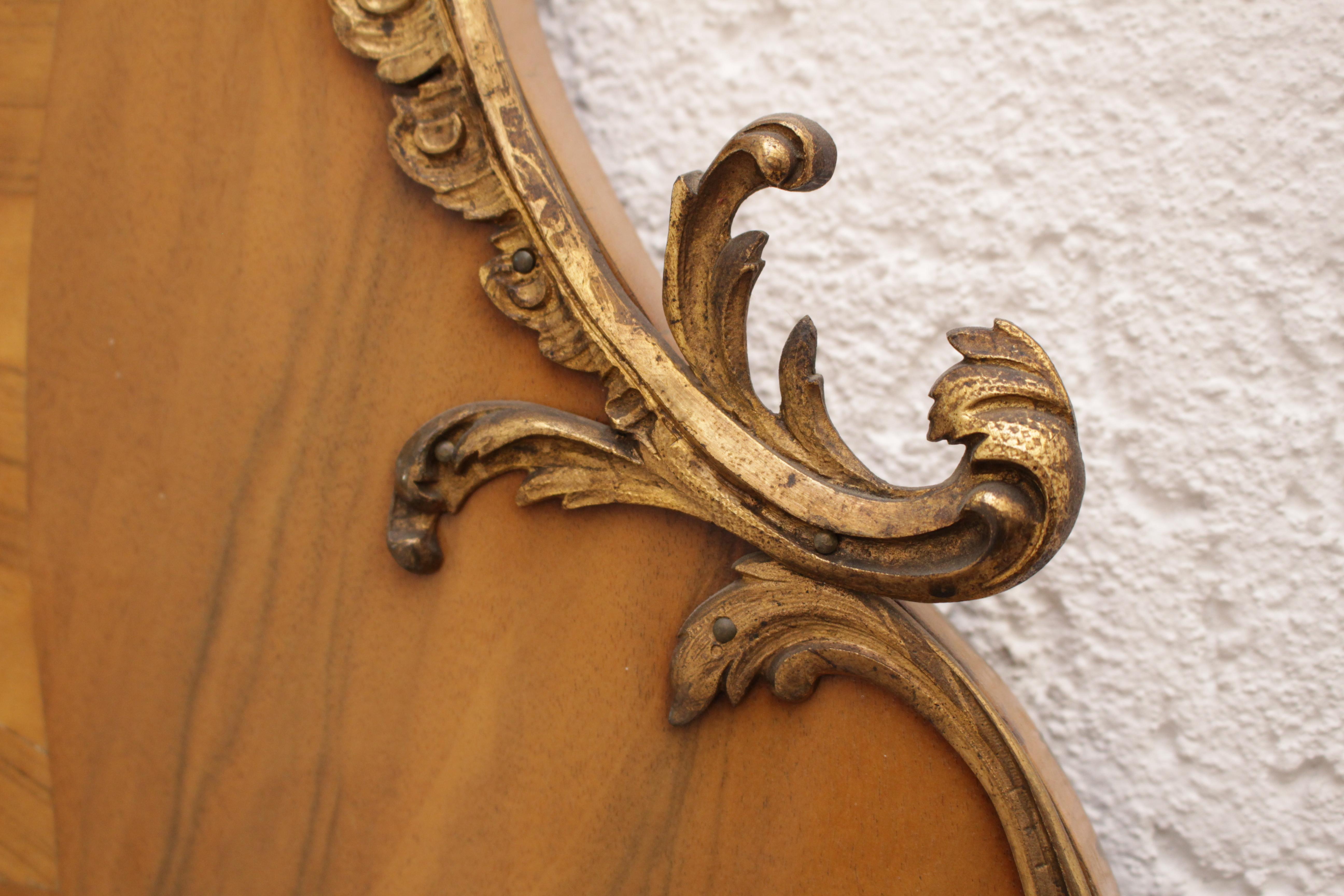 German 18th Century Baroque Walnut Mirror For Sale