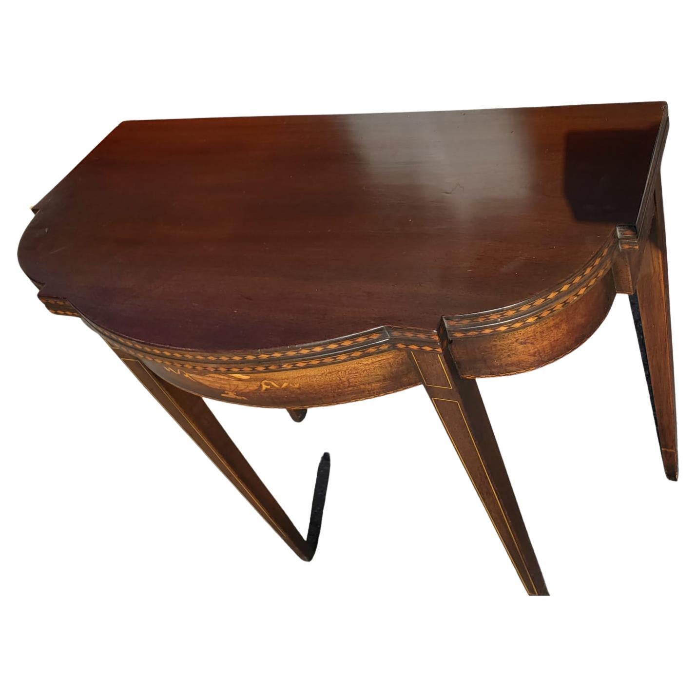 Inlay 18th Century Beacon Hill Collection Sheraton Console Game Table
