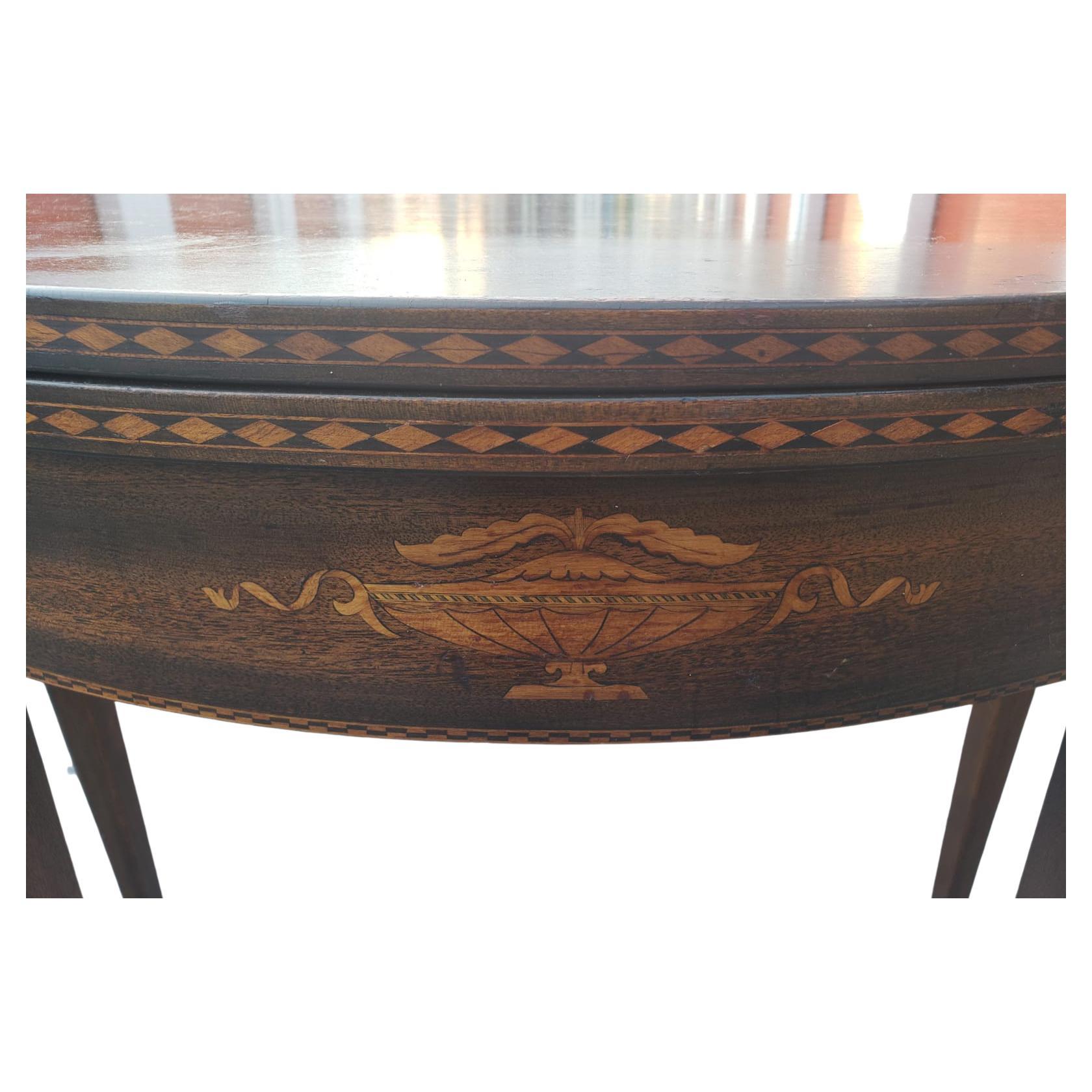 18th Century Beacon Hill Collection Sheraton Console Game Table In Good Condition In Germantown, MD