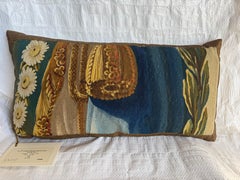 18th Century Beauvais Tapestry Pillow Wool and Silk France Circa 1750