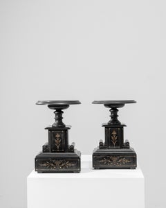 18th Century Belgian Belgium Blue Stone Ornaments, a Pair