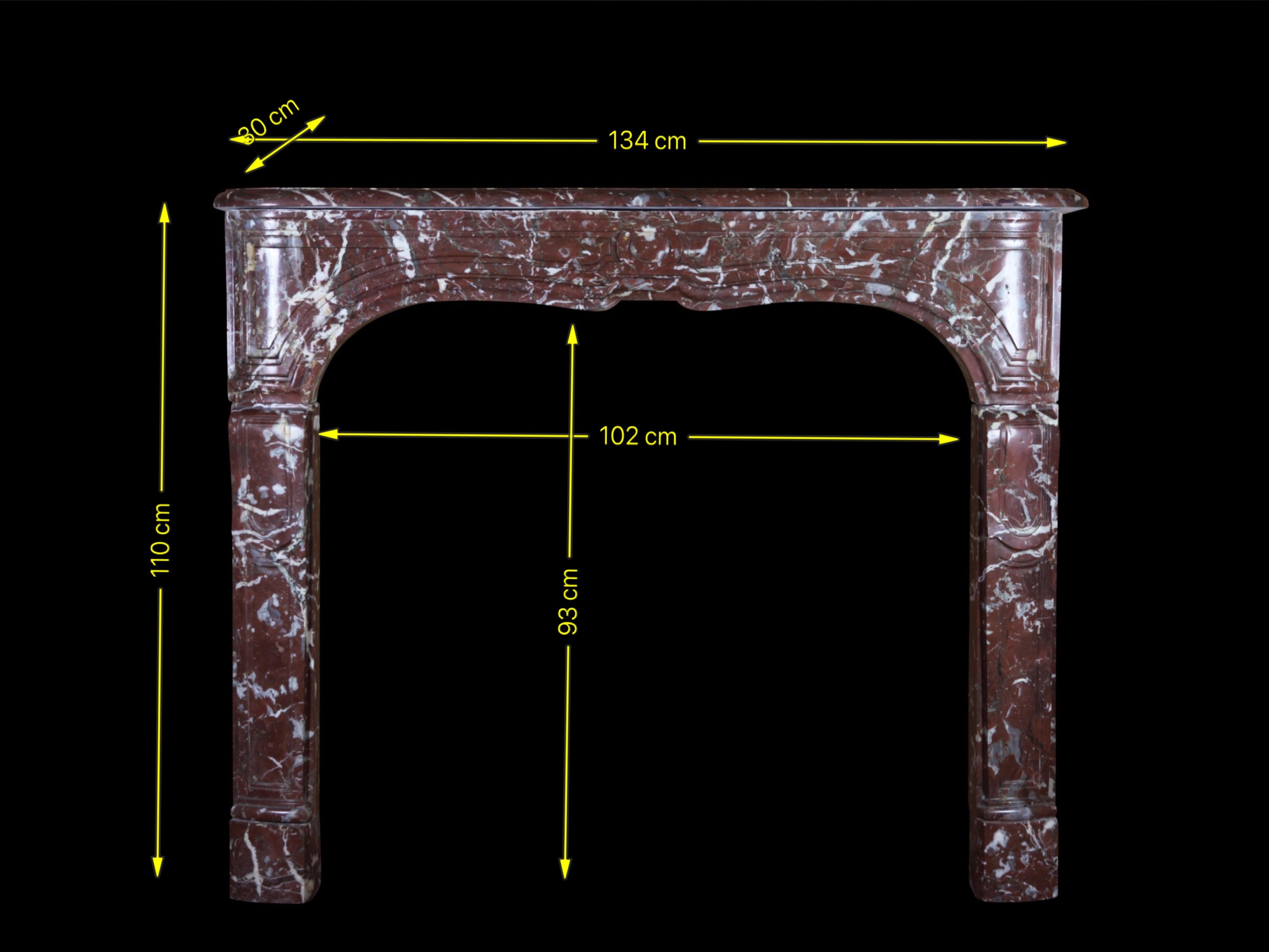 18th Century Belgian Brown Marble Fireplace From The City Of Ghent 1
