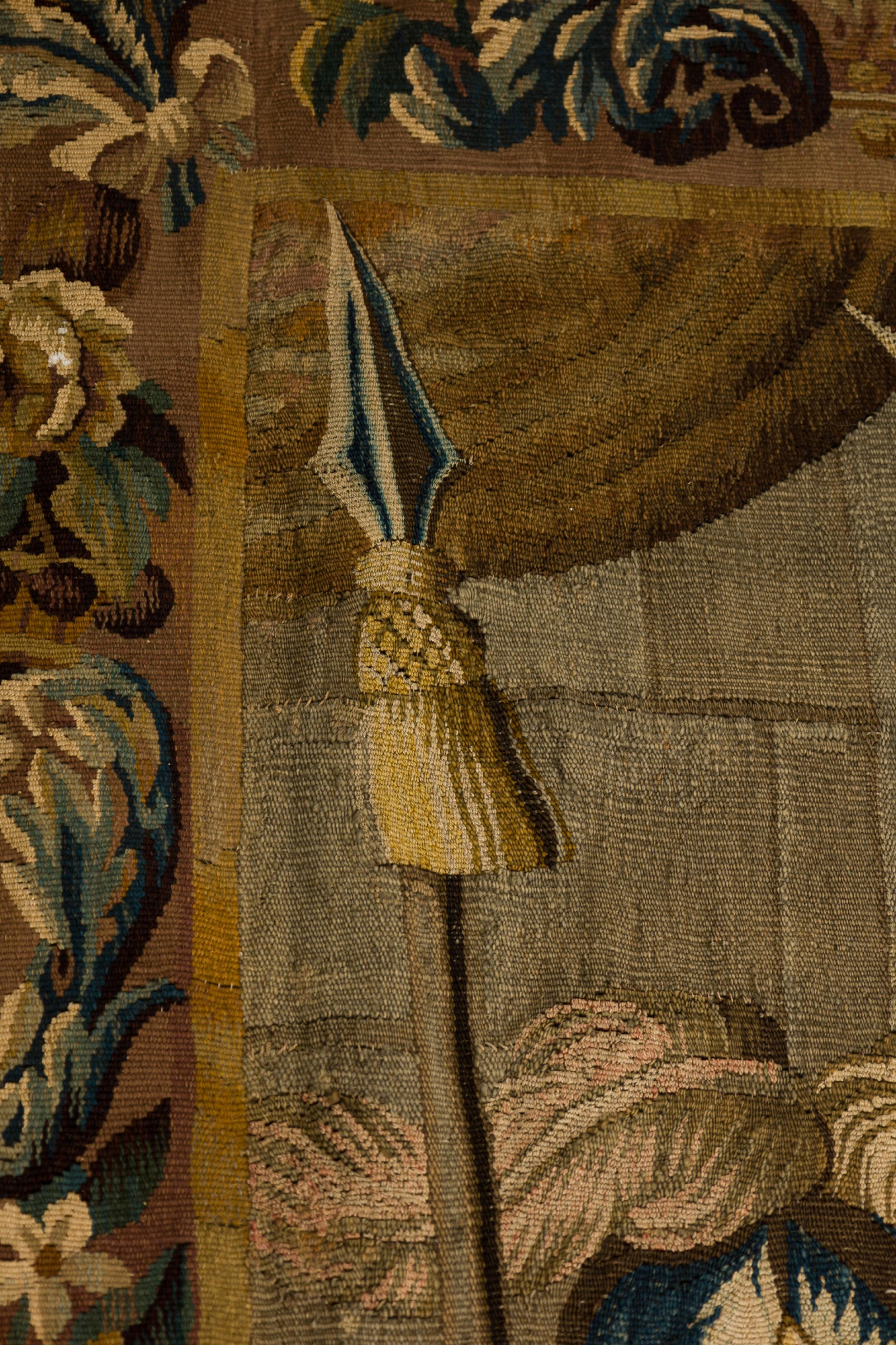 belgium tapestry wall hanging antique