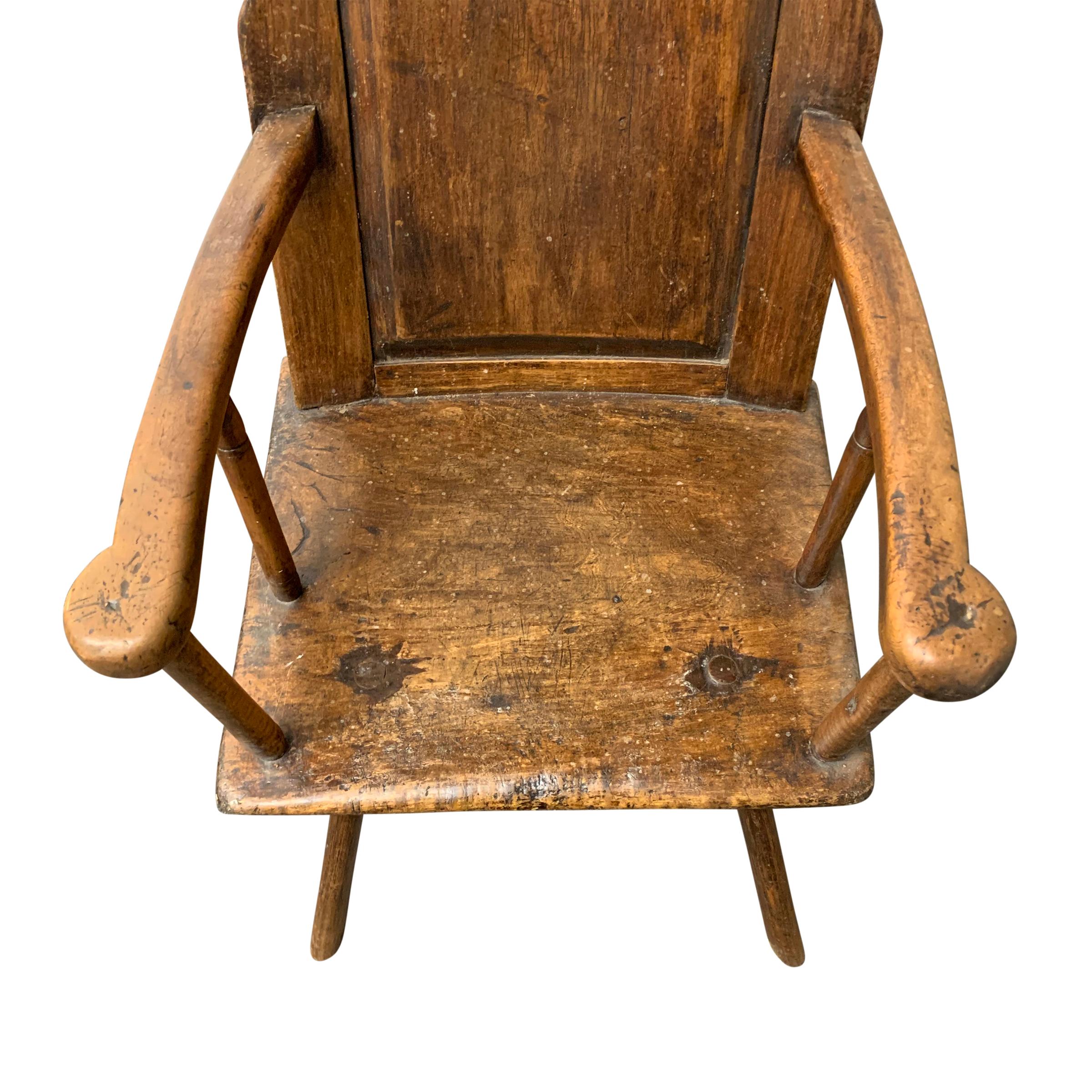 Walnut 18th Century Belgian Vernacular Armchair