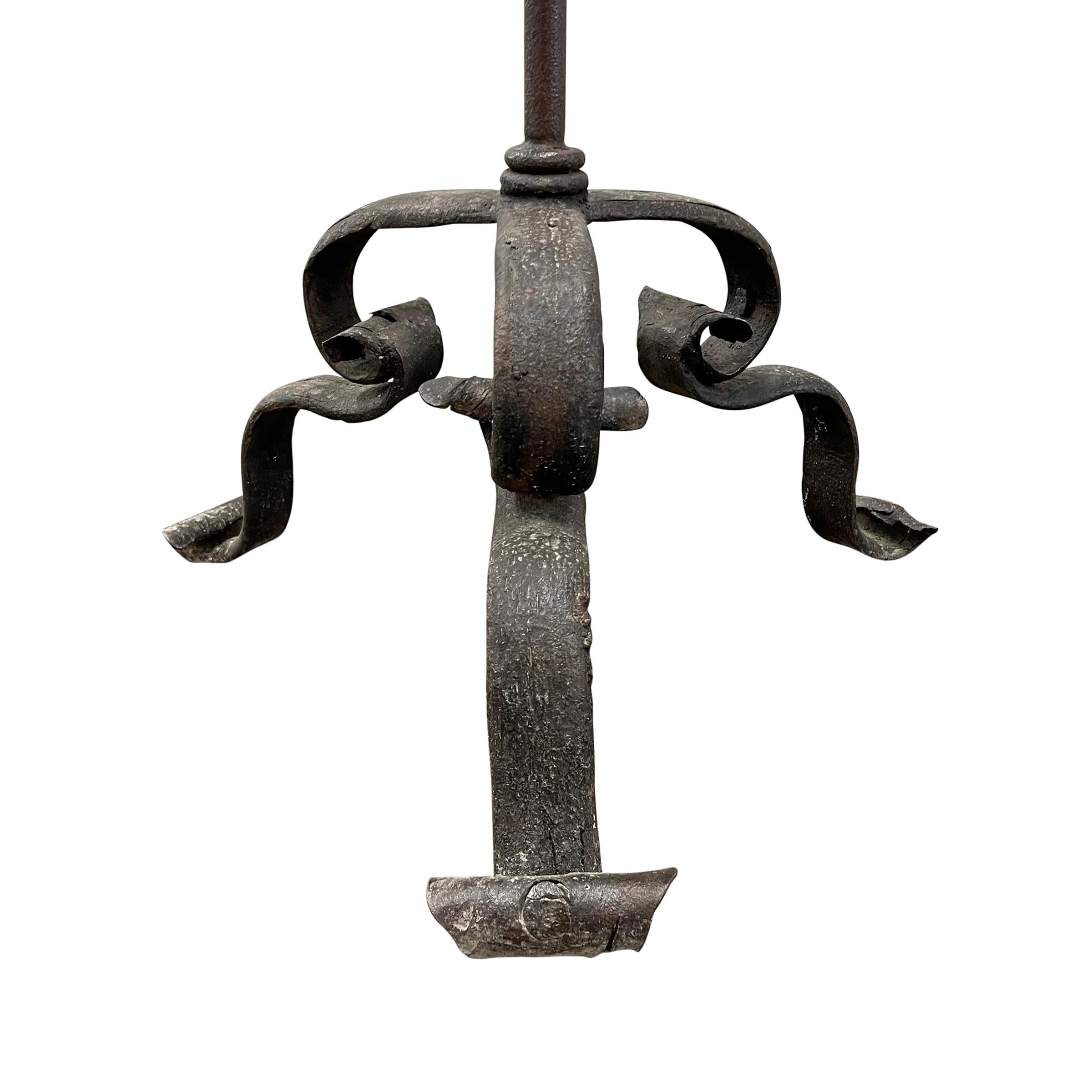 18th Century Belgian Wrought-Iron Gun Rack For Sale 8