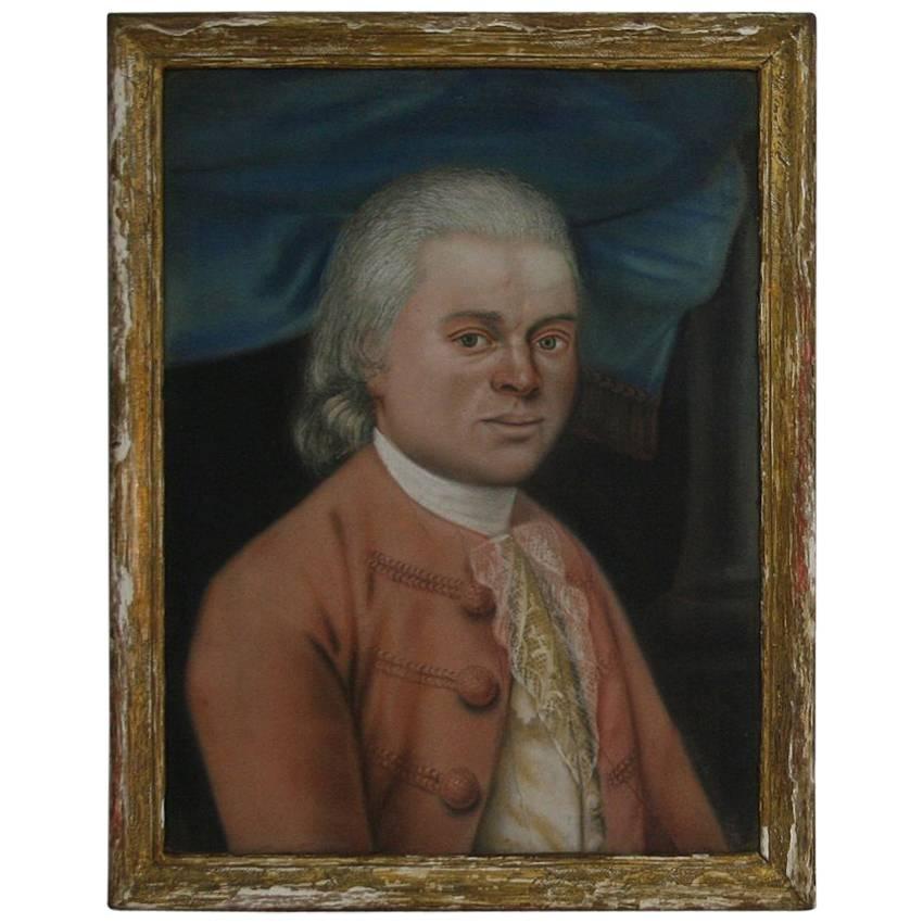 18th Century Belgium Pastel Portrait of a Nobleman