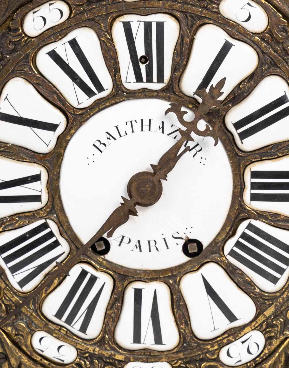 Napoléon III Horloge à cloche du 18e siècle, mécanisme signé par Huy Angers.