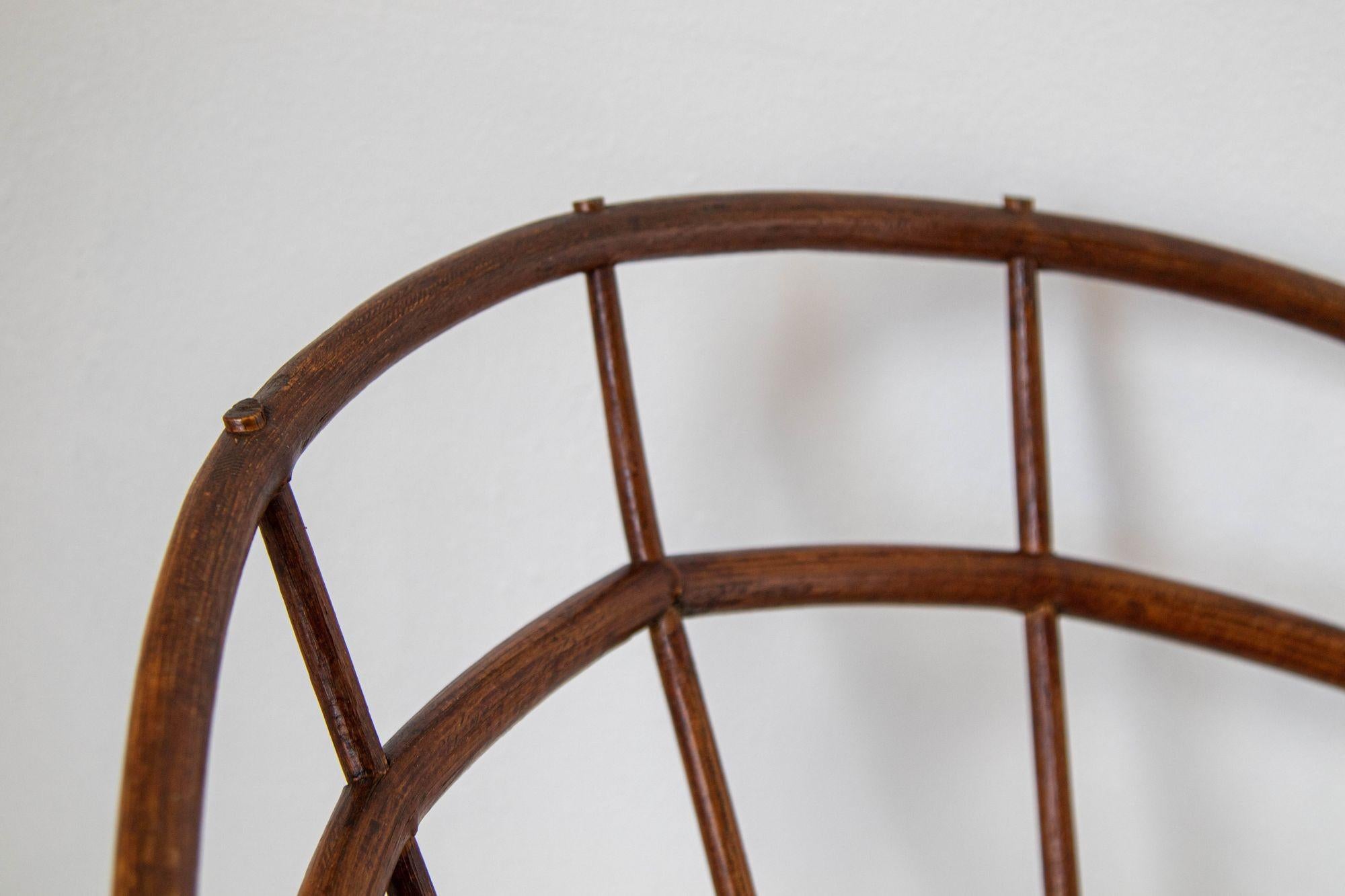 Wood 18th Century Bentwood Windsor Rocking Chair with Fan back For Sale