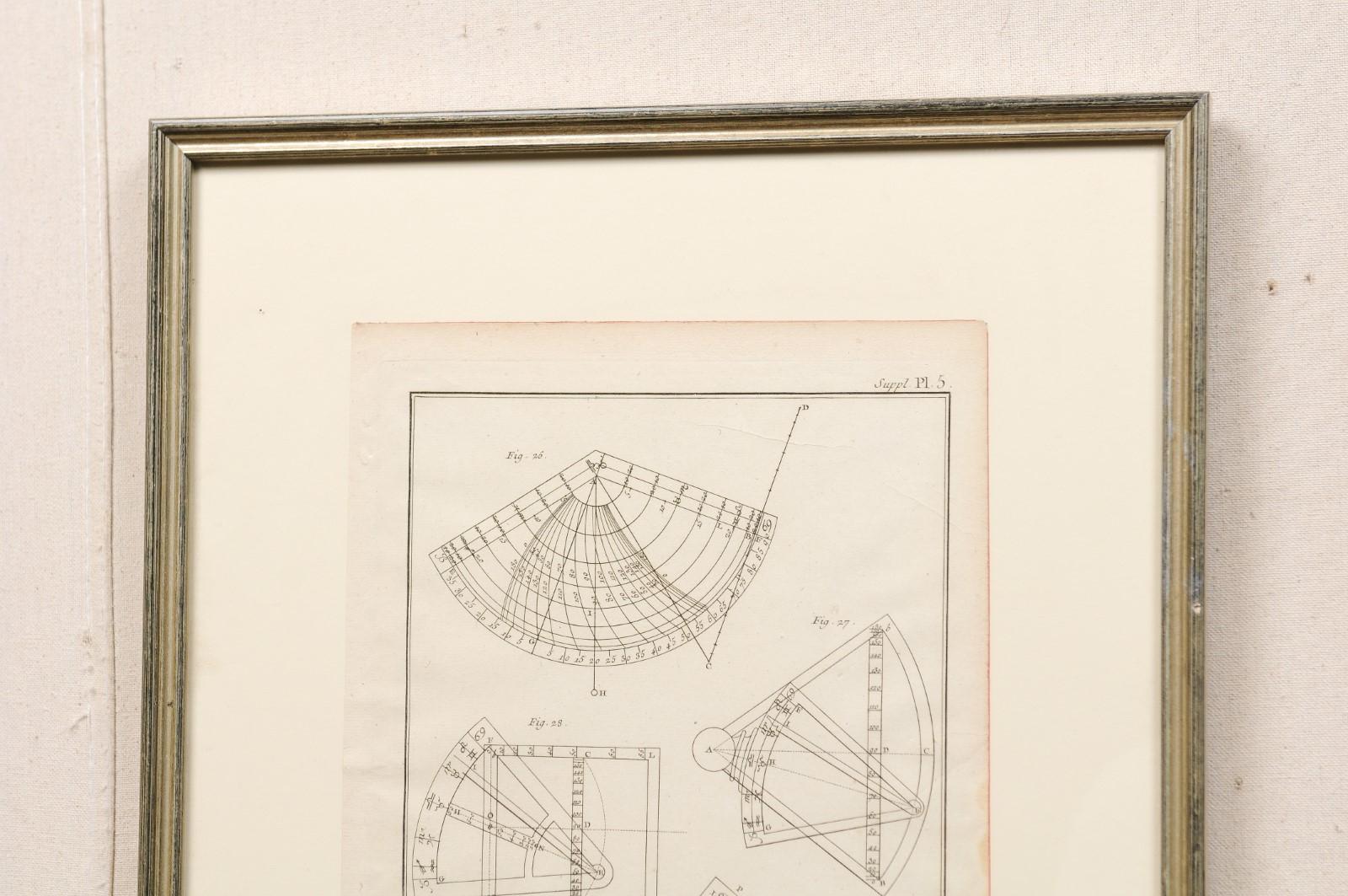 18th Century Bernard Direx Geometric Renderings in Frames In Good Condition In Atlanta, GA