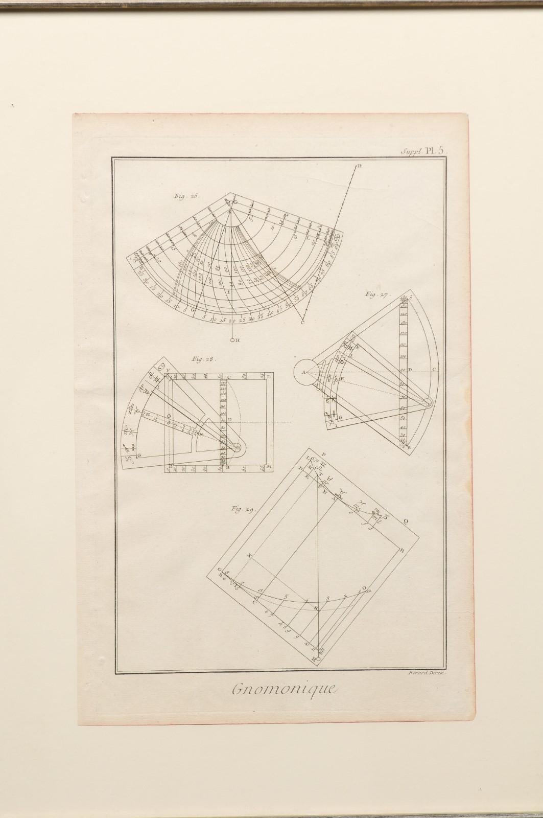 18th Century and Earlier 18th Century Bernard Direx Geometric Renderings in Frames