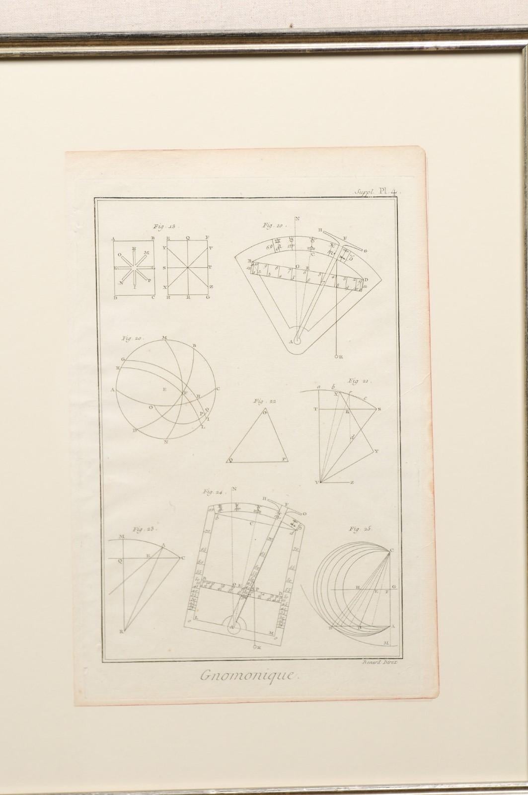 18th Century Bernard Direx Geometric Renderings in Frames 3