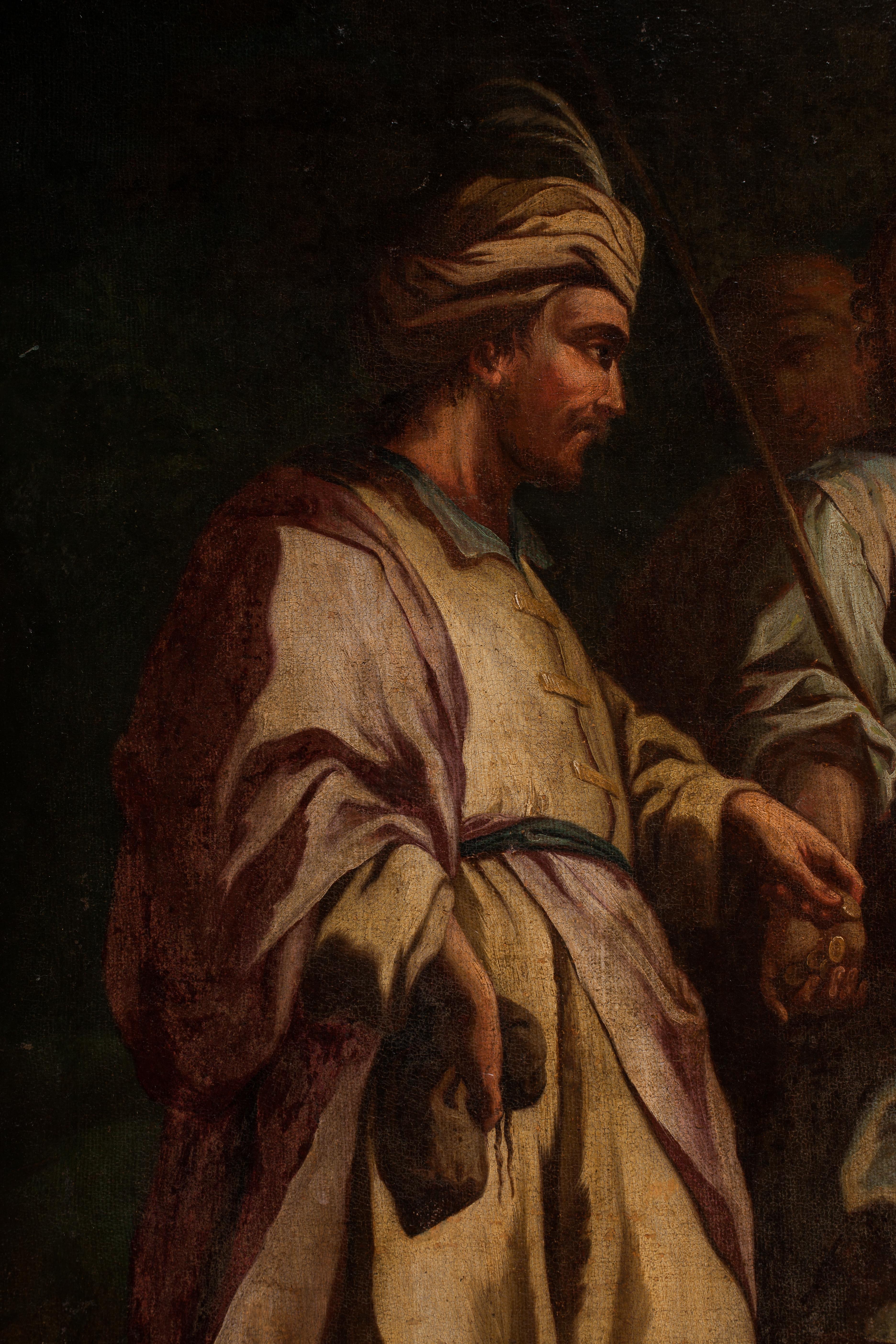 A olio Pittura di scena biblica del XVIII secolo Joseph Genesis